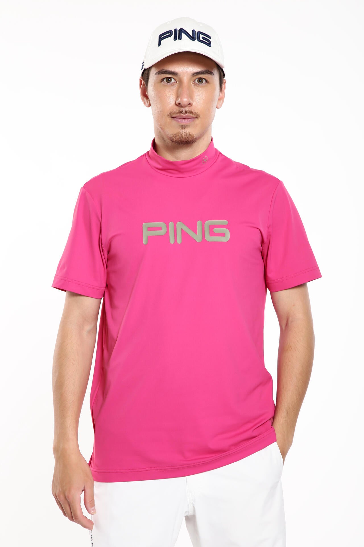 【PING APPAREL】蝉川プロ別注 半袖ハイネックカットソー <PERFORMANCE> (MENS)
