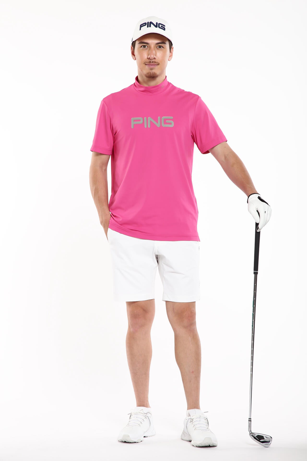 【PING APPAREL】蝉川プロ別注 半袖ハイネックカットソー <PERFORMANCE> (MENS)