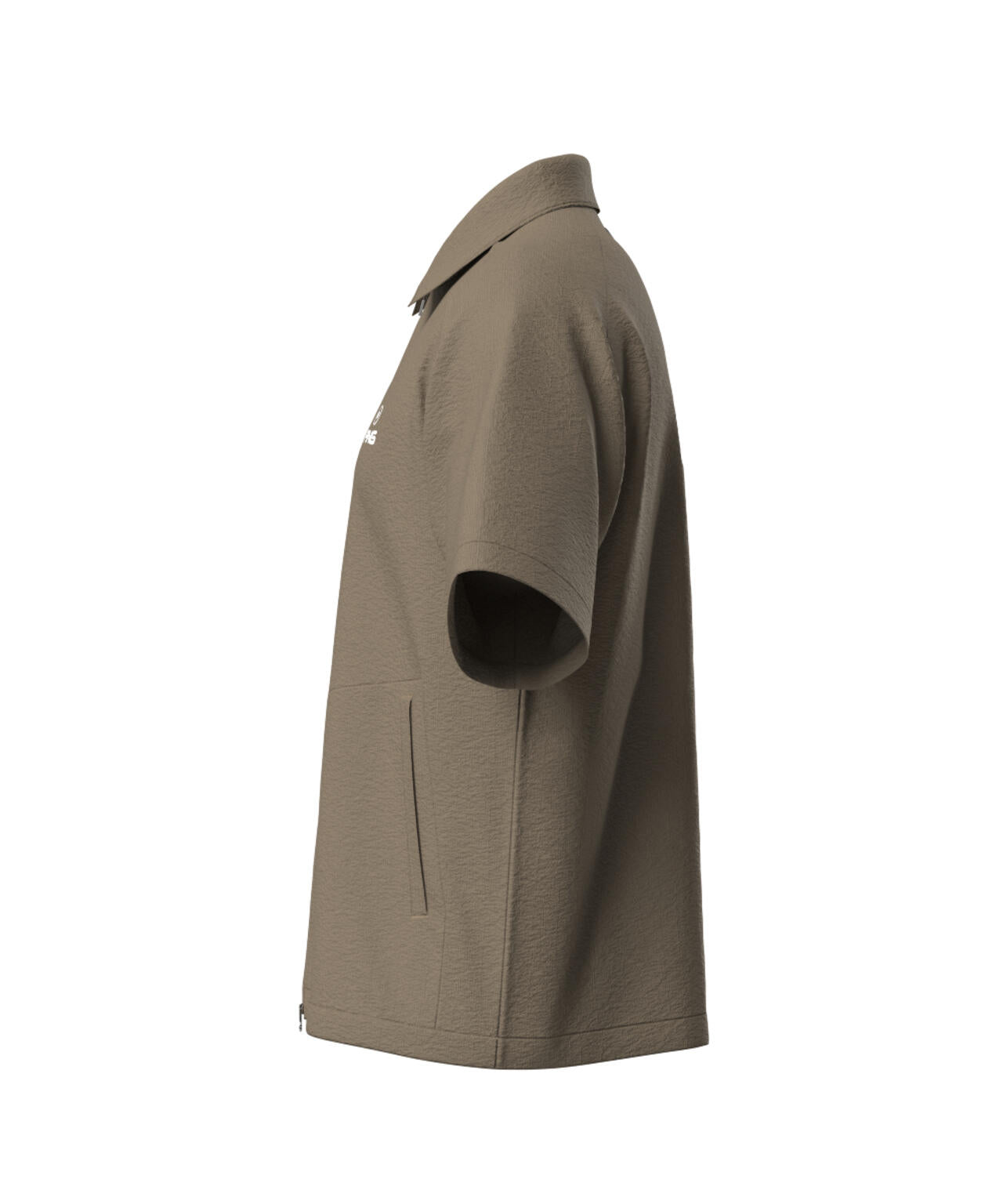 【PING APPAREL】全方向ストレッチサッカー半袖フルジップシャツ <NATIVE> (MENS)
