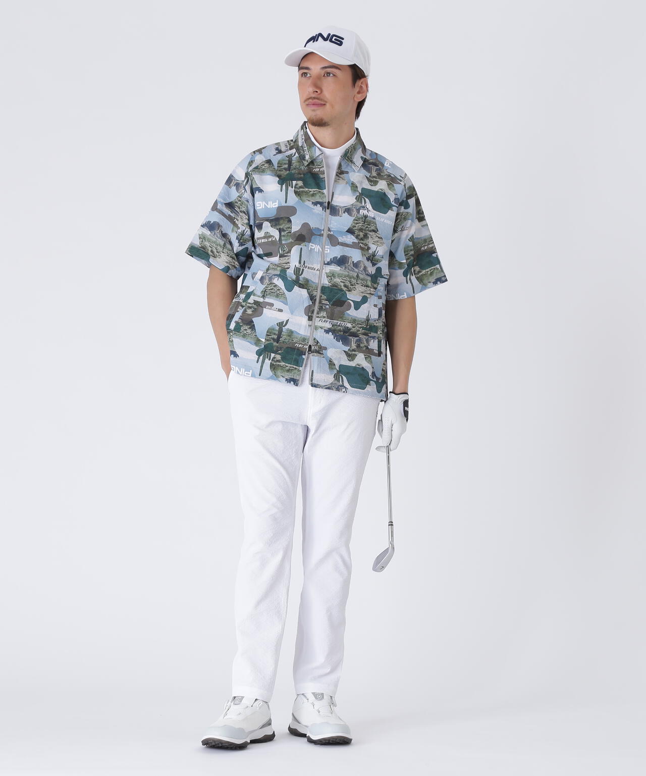 【PING APPAREL】全方向ストレッチサッカーテーパードパンツ <NATIVE> (MENS)