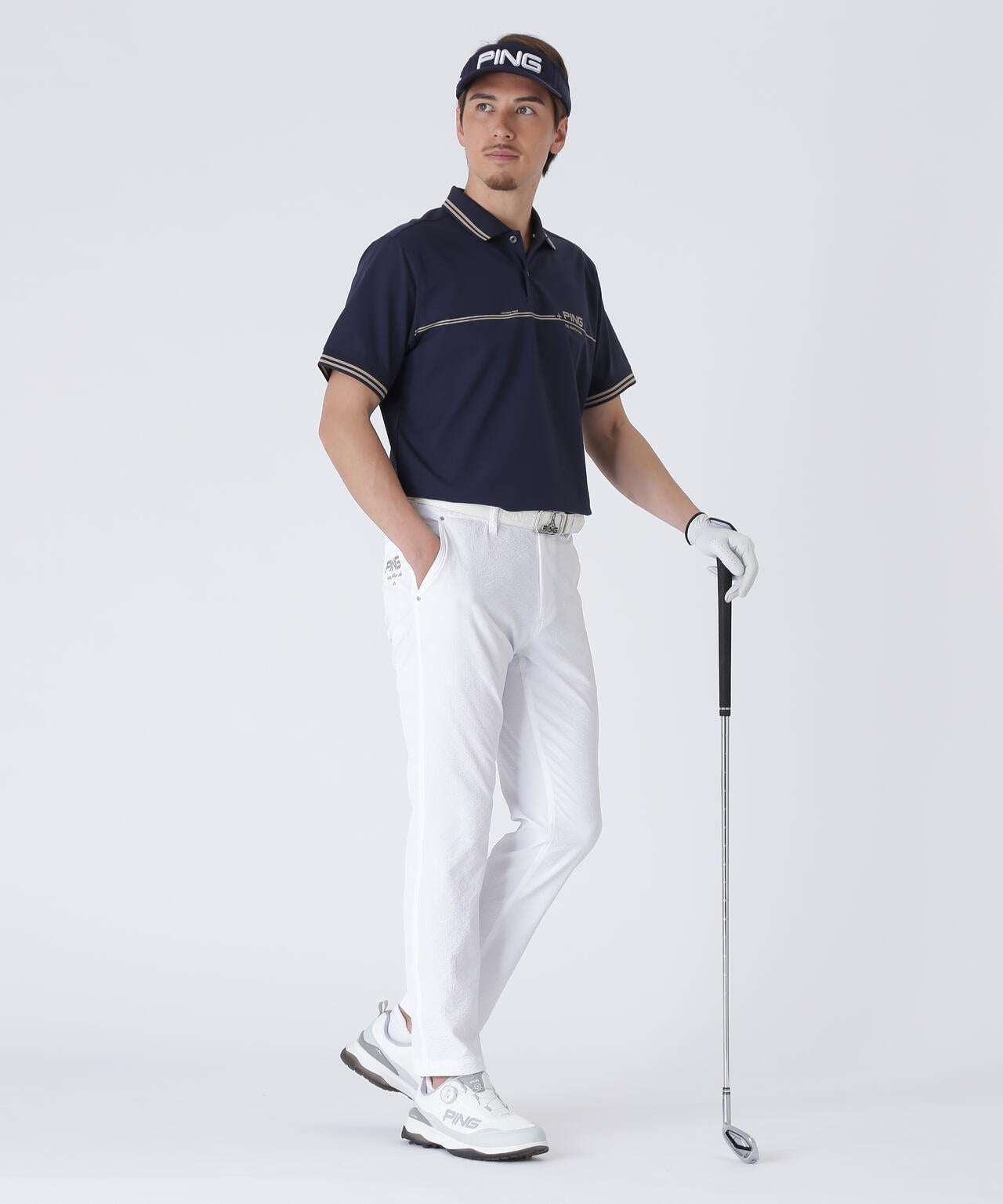 【PING APPAREL】全方向ストレッチサッカーテーパードパンツ <NATIVE> (MENS)