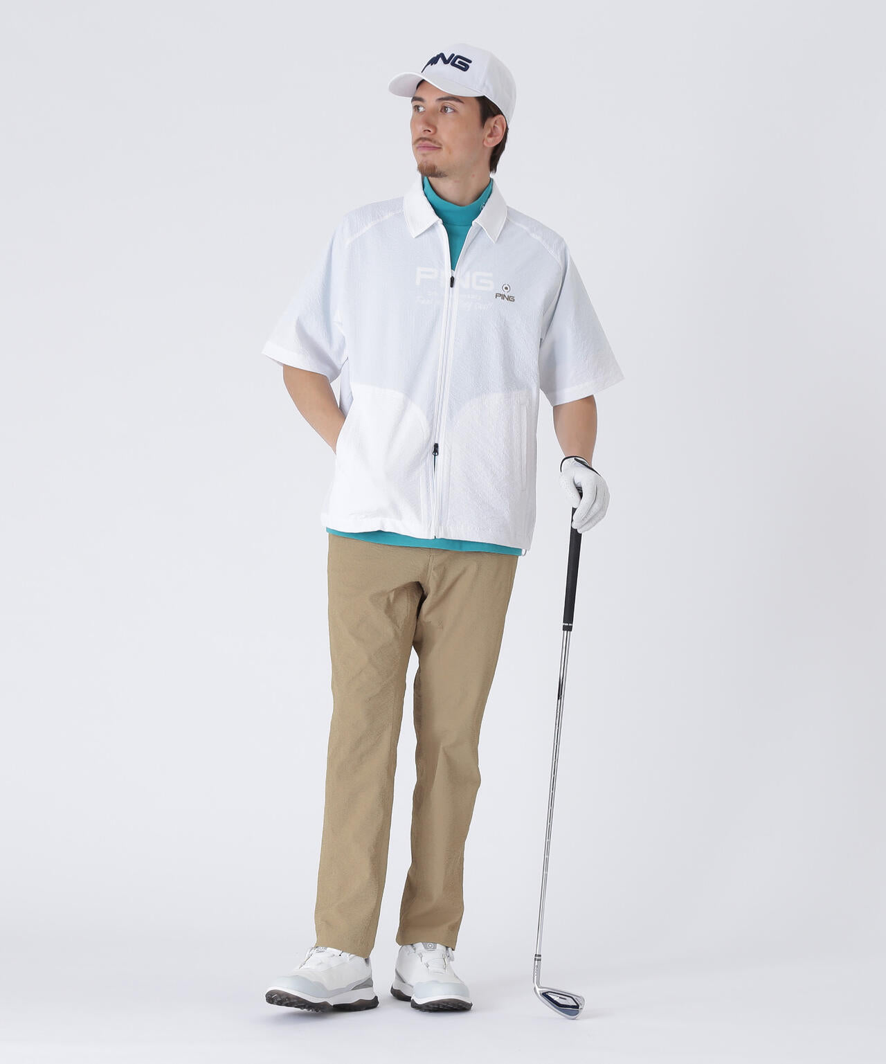 【PING APPAREL】全方向ストレッチサッカーテーパードパンツ <NATIVE> (MENS)