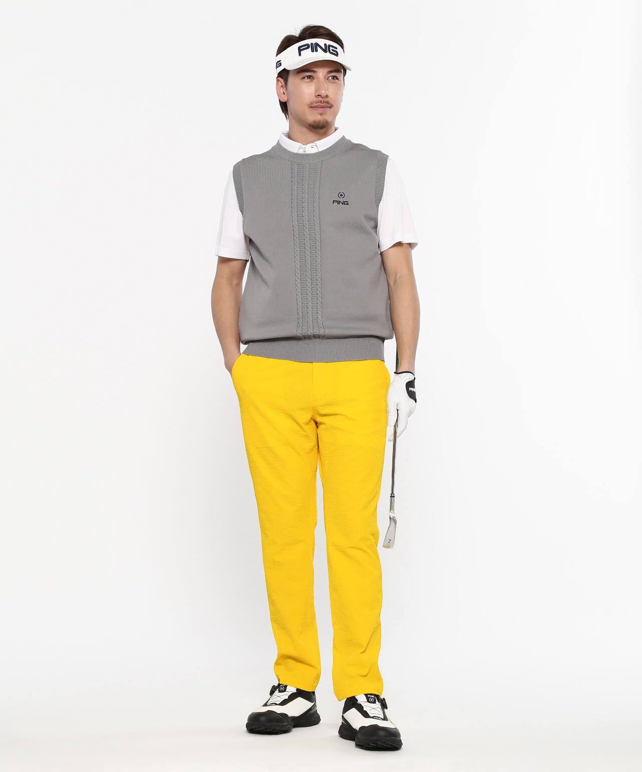 【PING APPAREL】全方向ストレッチサッカーテーパードパンツ <NATIVE> (MENS)