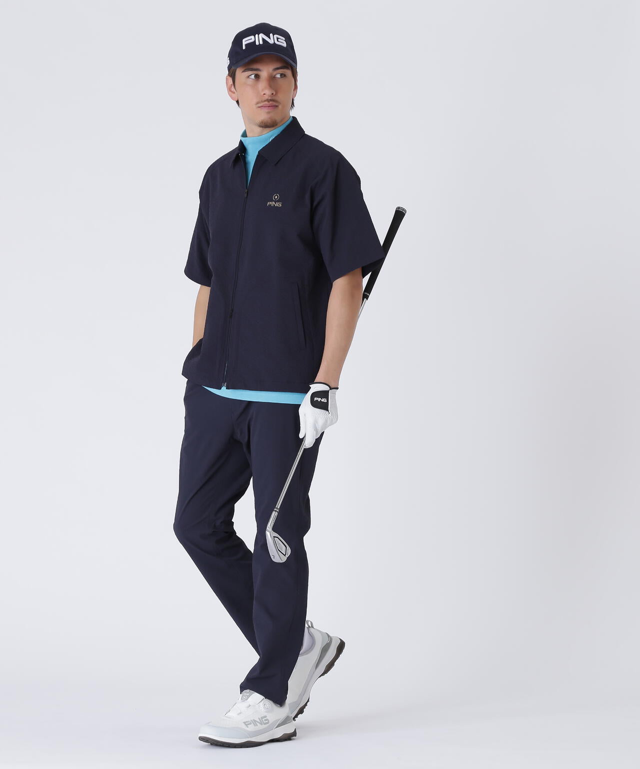 【PING APPAREL】全方向ストレッチサッカーテーパードパンツ <NATIVE> (MENS)