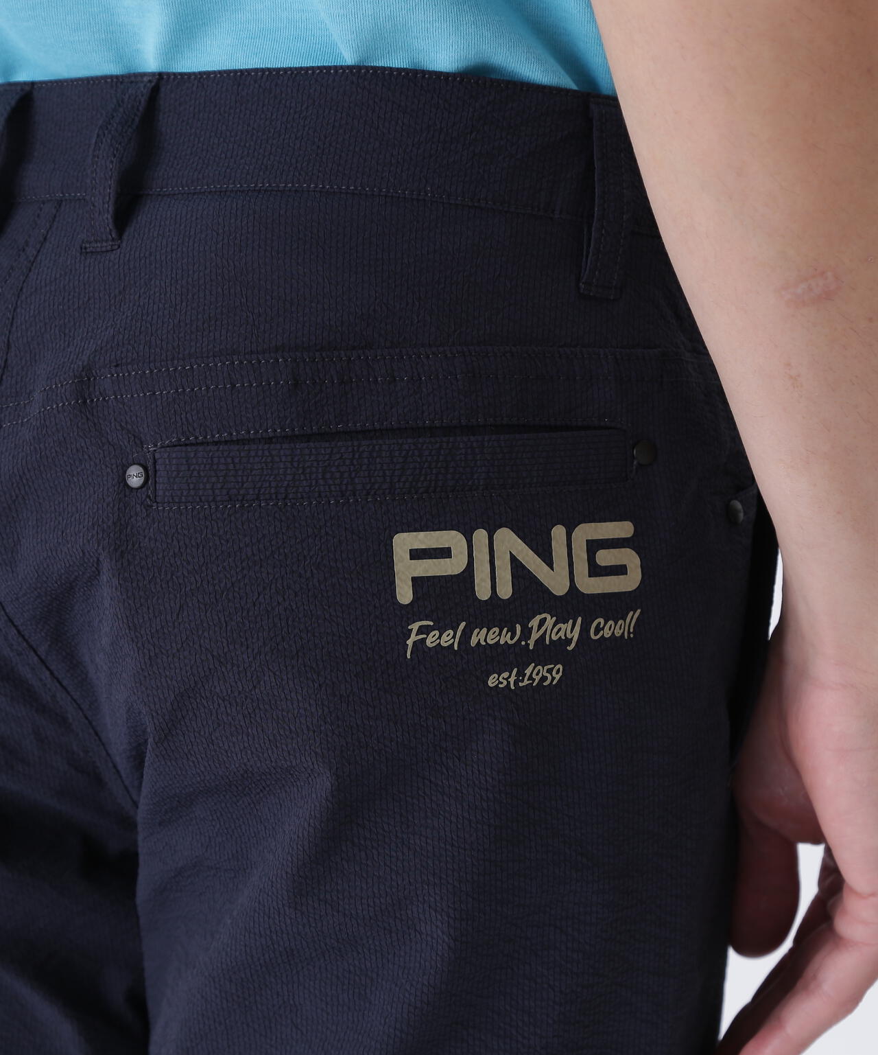 【PING APPAREL】全方向ストレッチサッカーテーパードパンツ <NATIVE> (MENS)