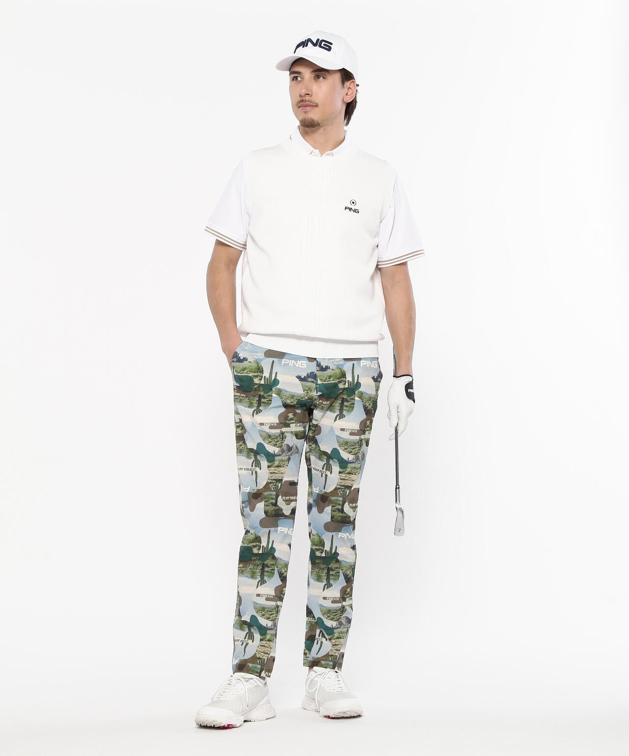 【PING APPAREL】全方向ストレッチサッカーテーパードパンツ <NATIVE> (MENS)
