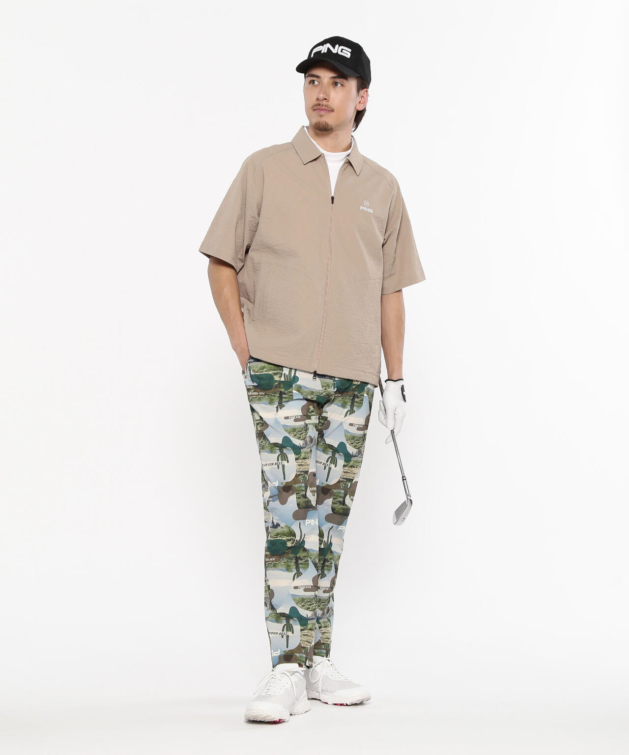 【PING APPAREL】全方向ストレッチサッカーテーパードパンツ <NATIVE> (MENS)