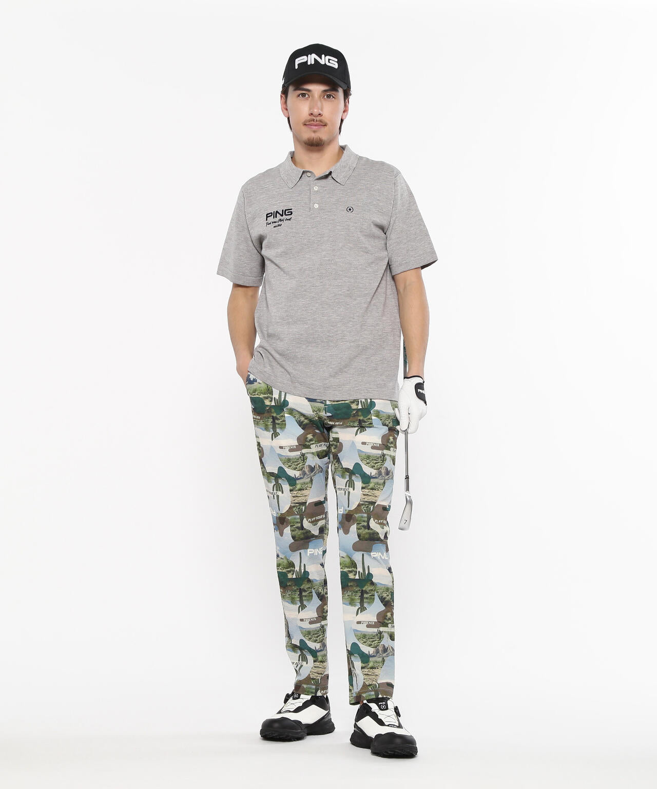 【PING APPAREL】全方向ストレッチサッカーテーパードパンツ <NATIVE> (MENS)