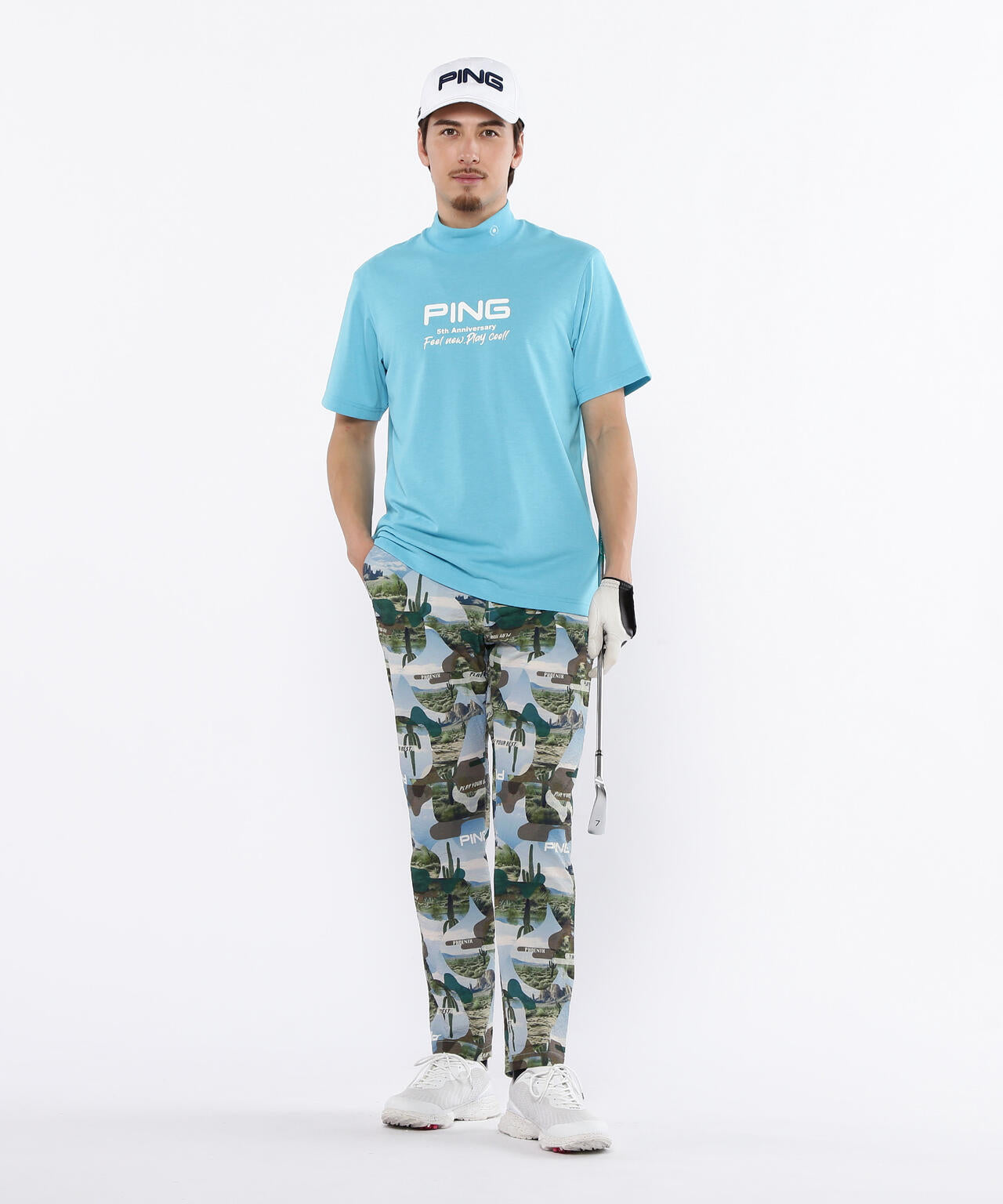 【PING APPAREL】全方向ストレッチサッカーテーパードパンツ <NATIVE> (MENS)