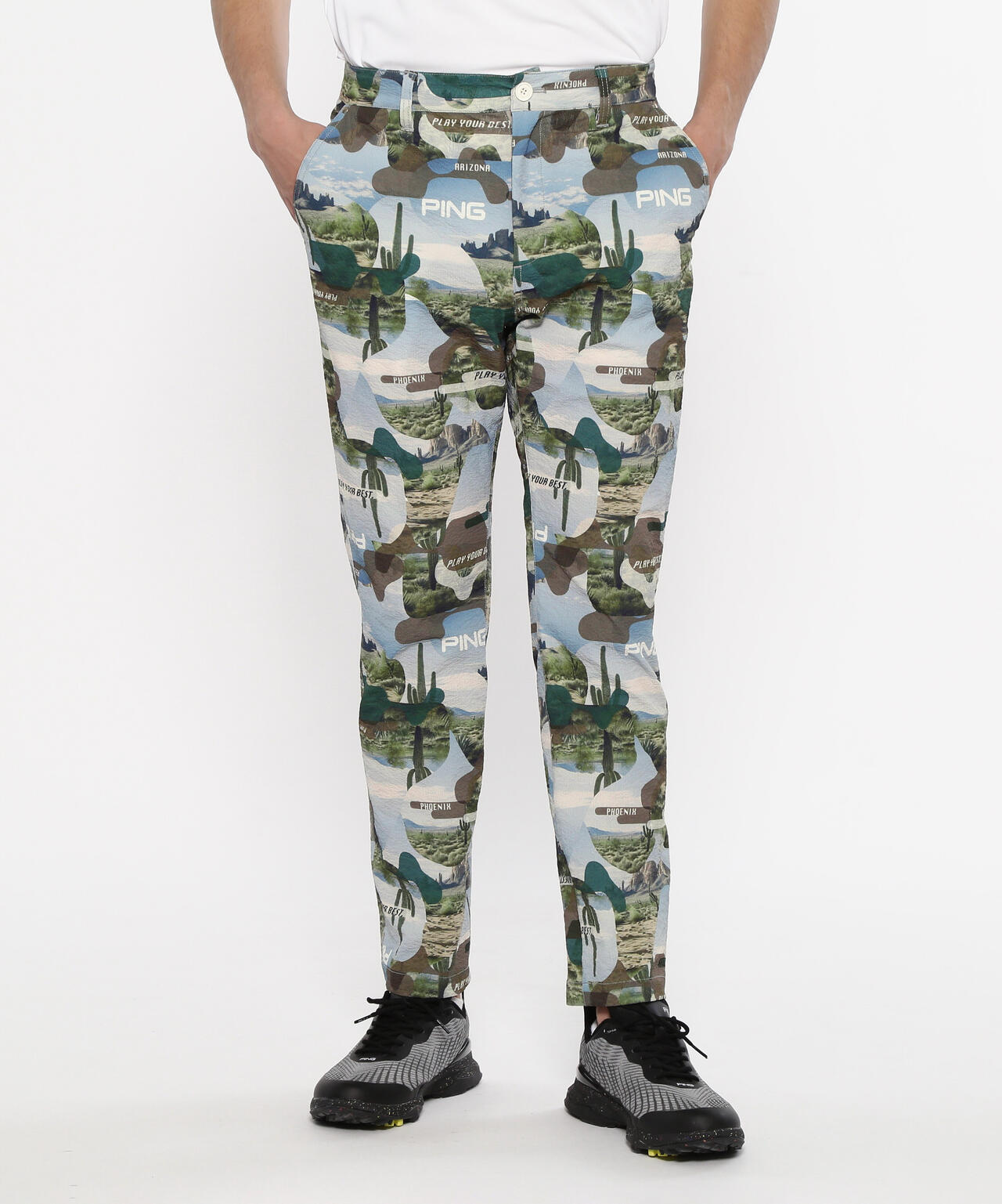 【PING APPAREL】全方向ストレッチサッカーテーパードパンツ <NATIVE> (MENS)