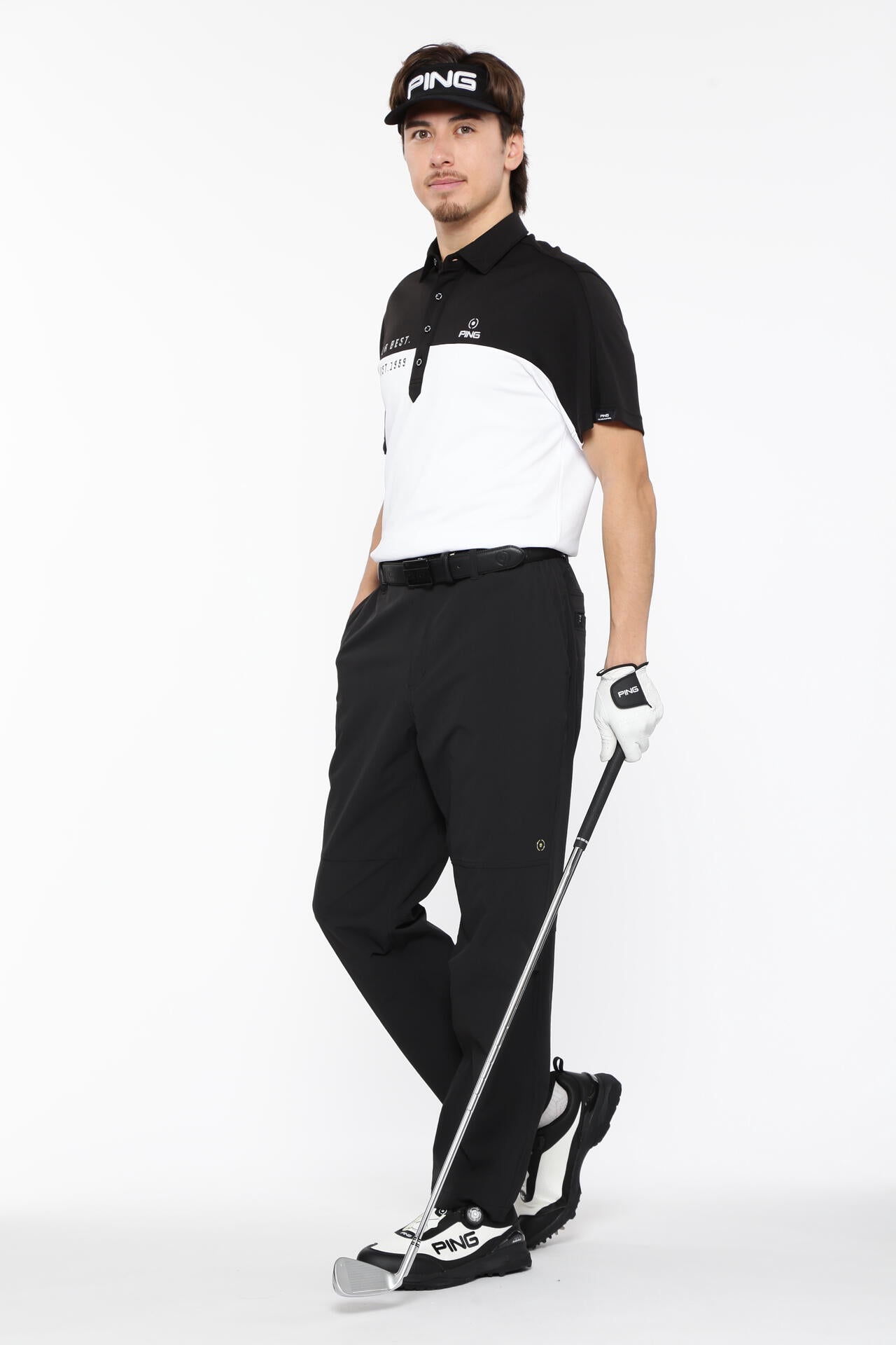 【PING APPAREL】高通気ジャージ半袖ポロシャツ<PERFORMANCE> (MENS)