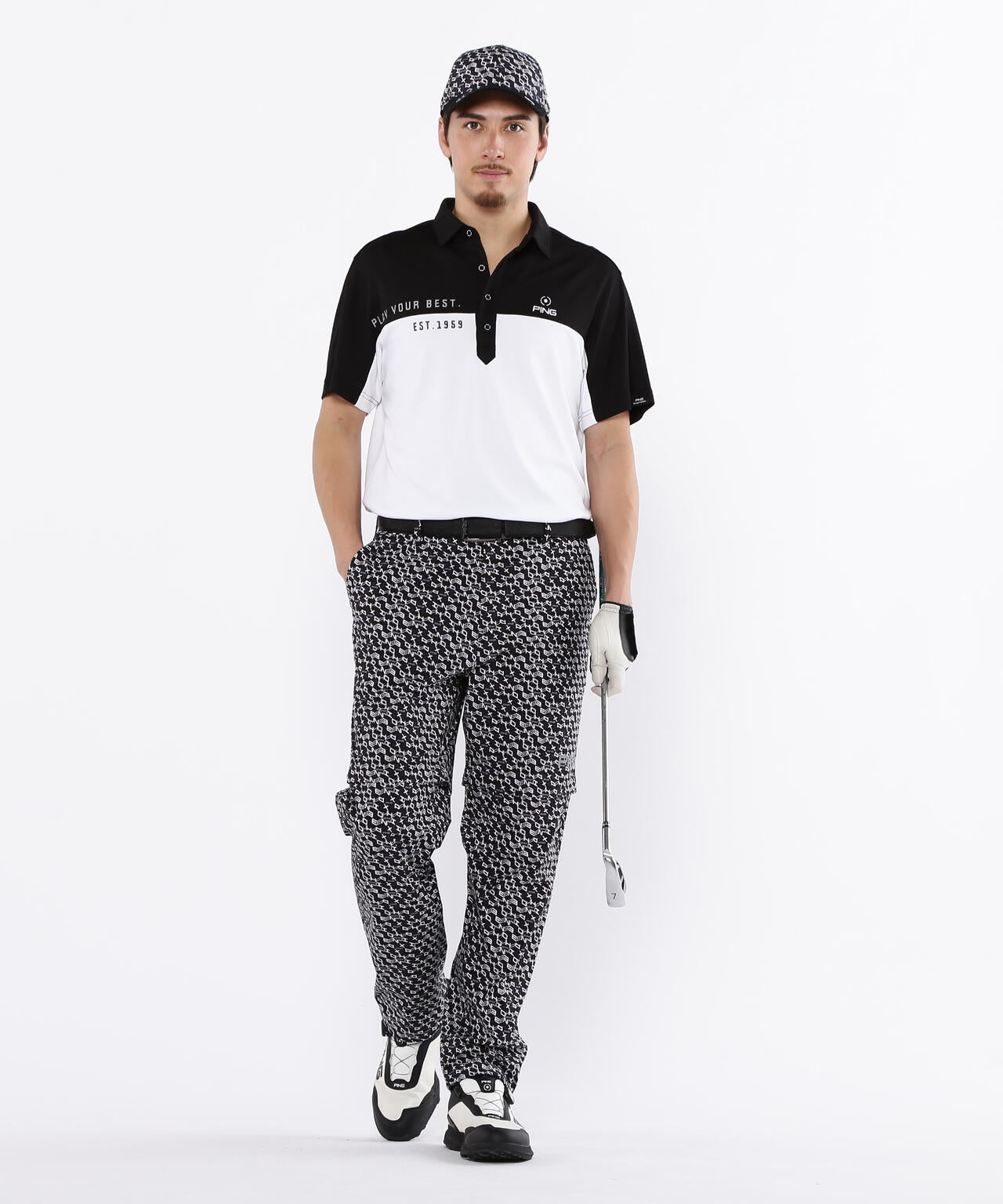 【PING APPAREL】高通気ジャージ半袖ポロシャツ<PERFORMANCE> (MENS)