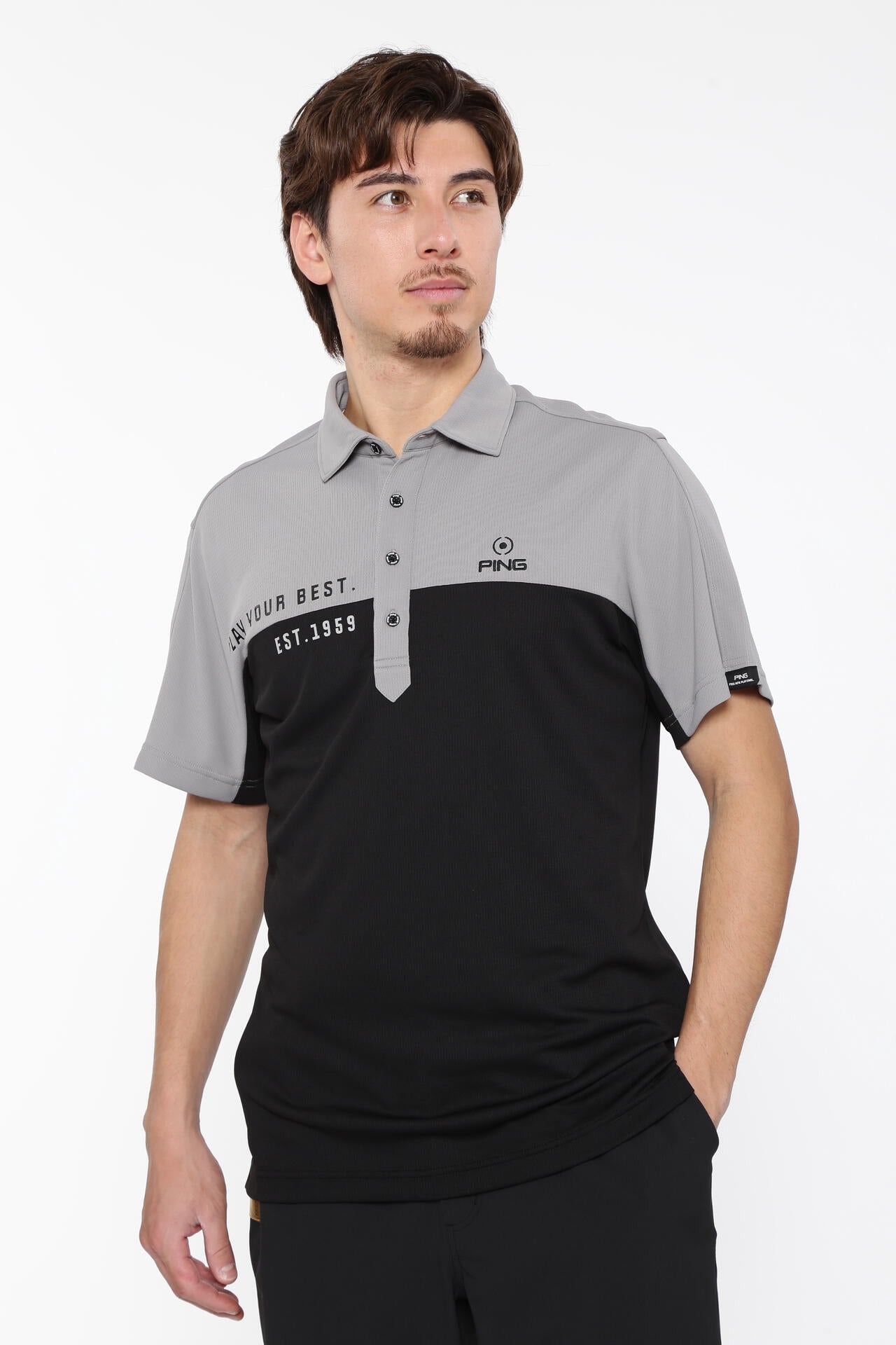【PING APPAREL】高通気ジャージ半袖ポロシャツ<PERFORMANCE> (MENS)