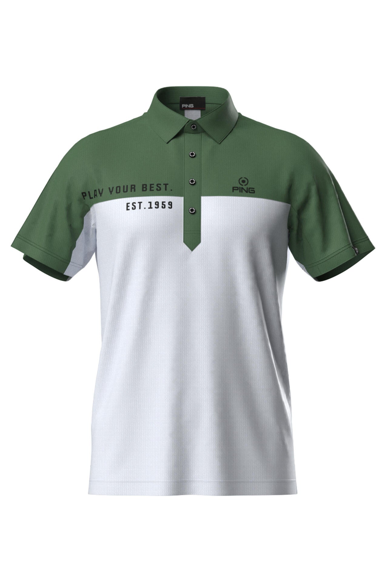 【PING APPAREL】高通気ジャージ半袖ポロシャツ<PERFORMANCE> (MENS)