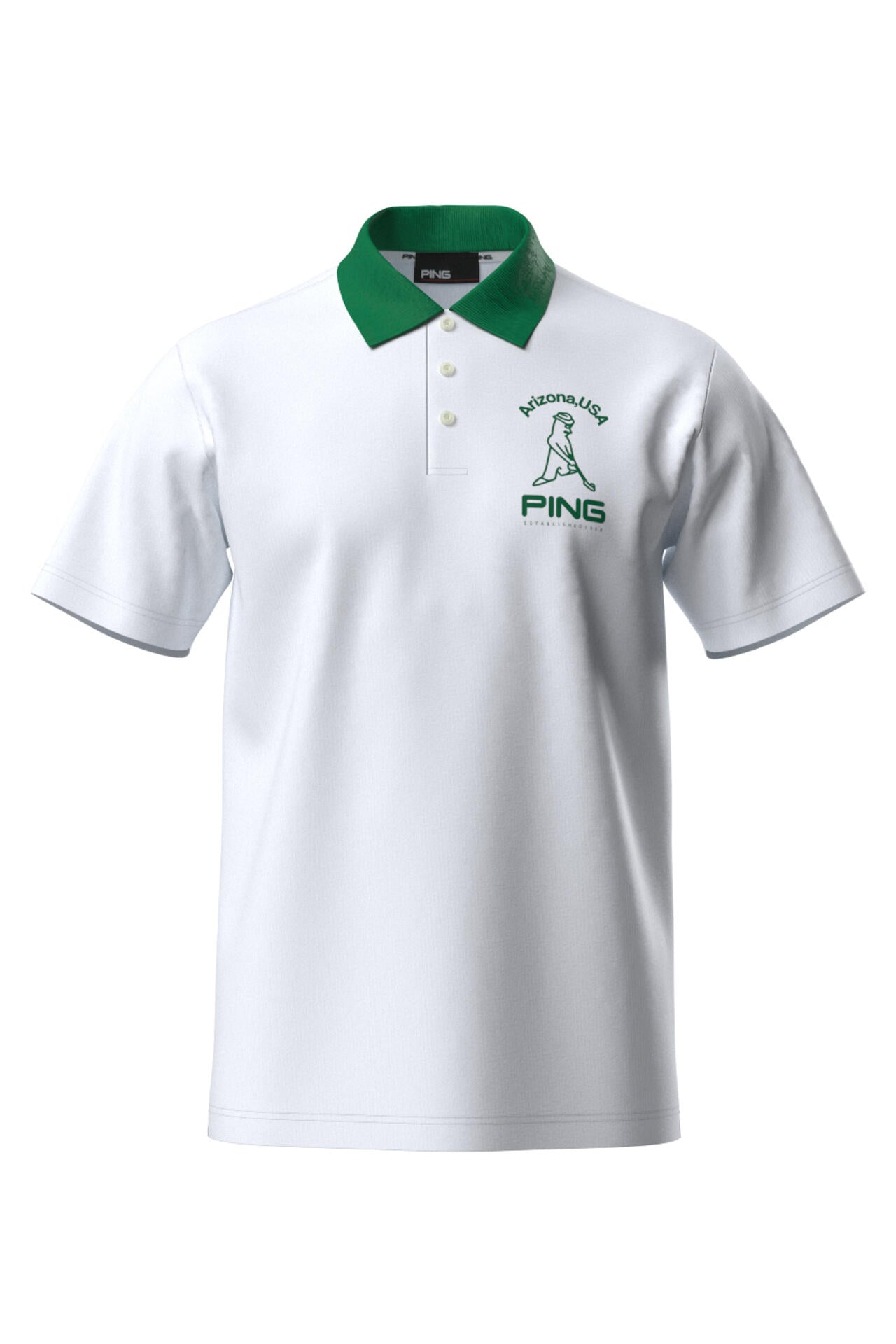 【PING APPAREL】半袖ポロシャツ×天竺長袖ハイネックインナー レイヤードツインセット <NATIVE> (MENS)