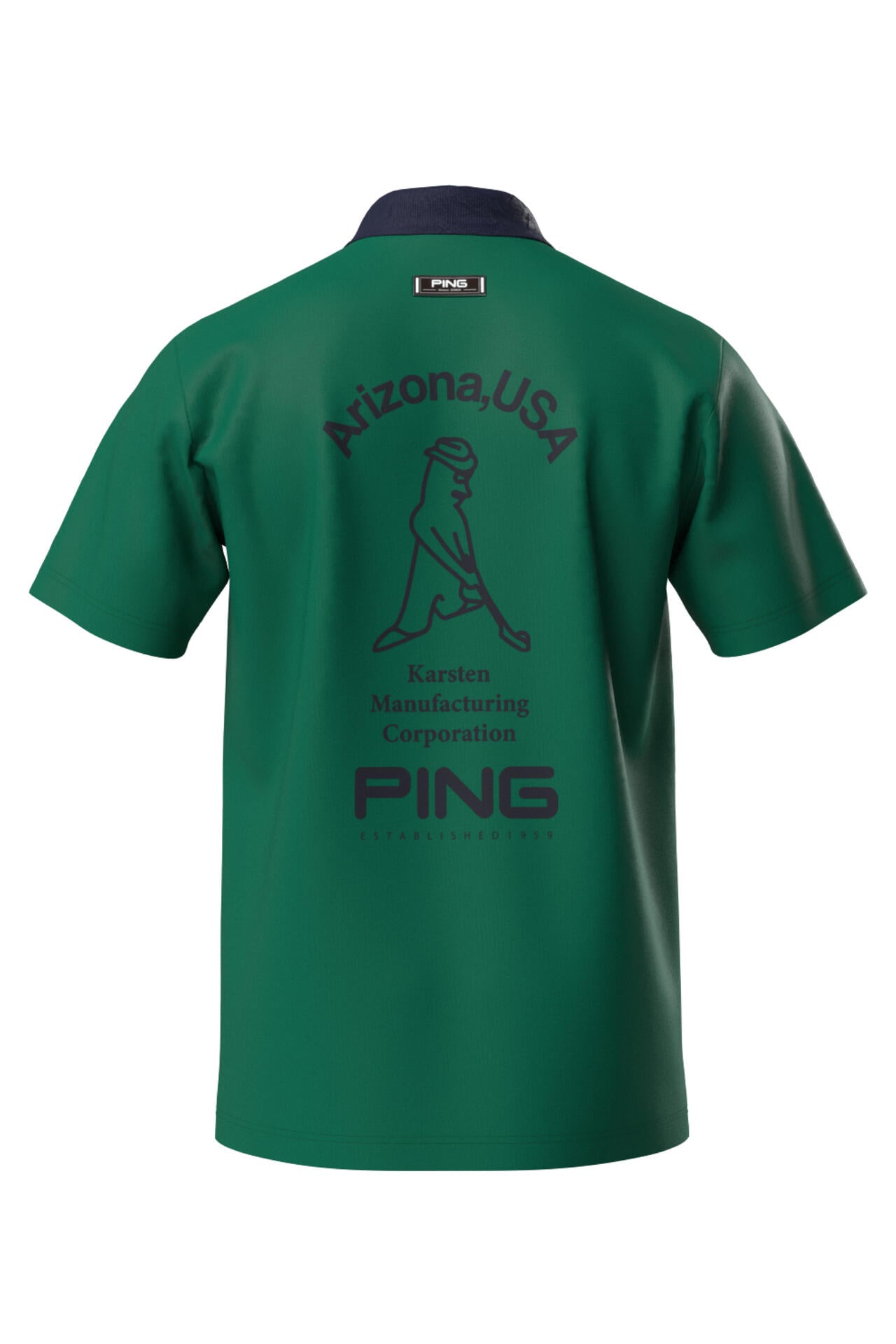 【PING APPAREL】半袖ポロシャツ×天竺長袖ハイネックインナー レイヤードツインセット <NATIVE> (MENS)