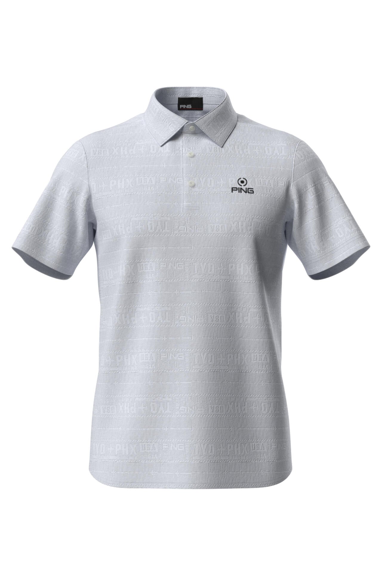 【PING APPAREL】チケット柄ジャガード半袖ポロシャツ <NATIVE> (MENS)