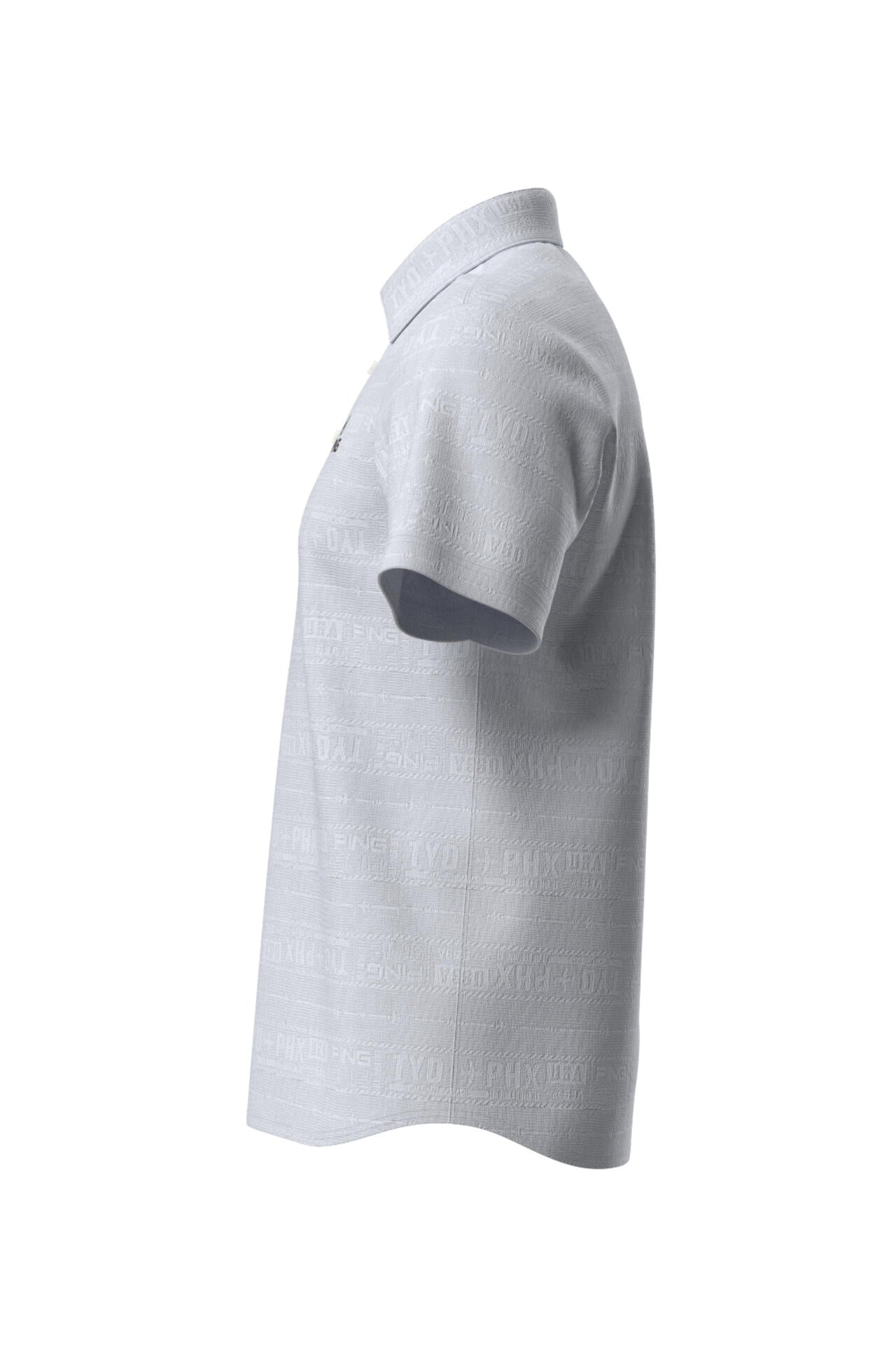 【PING APPAREL】チケット柄ジャガード半袖ポロシャツ <NATIVE> (MENS)