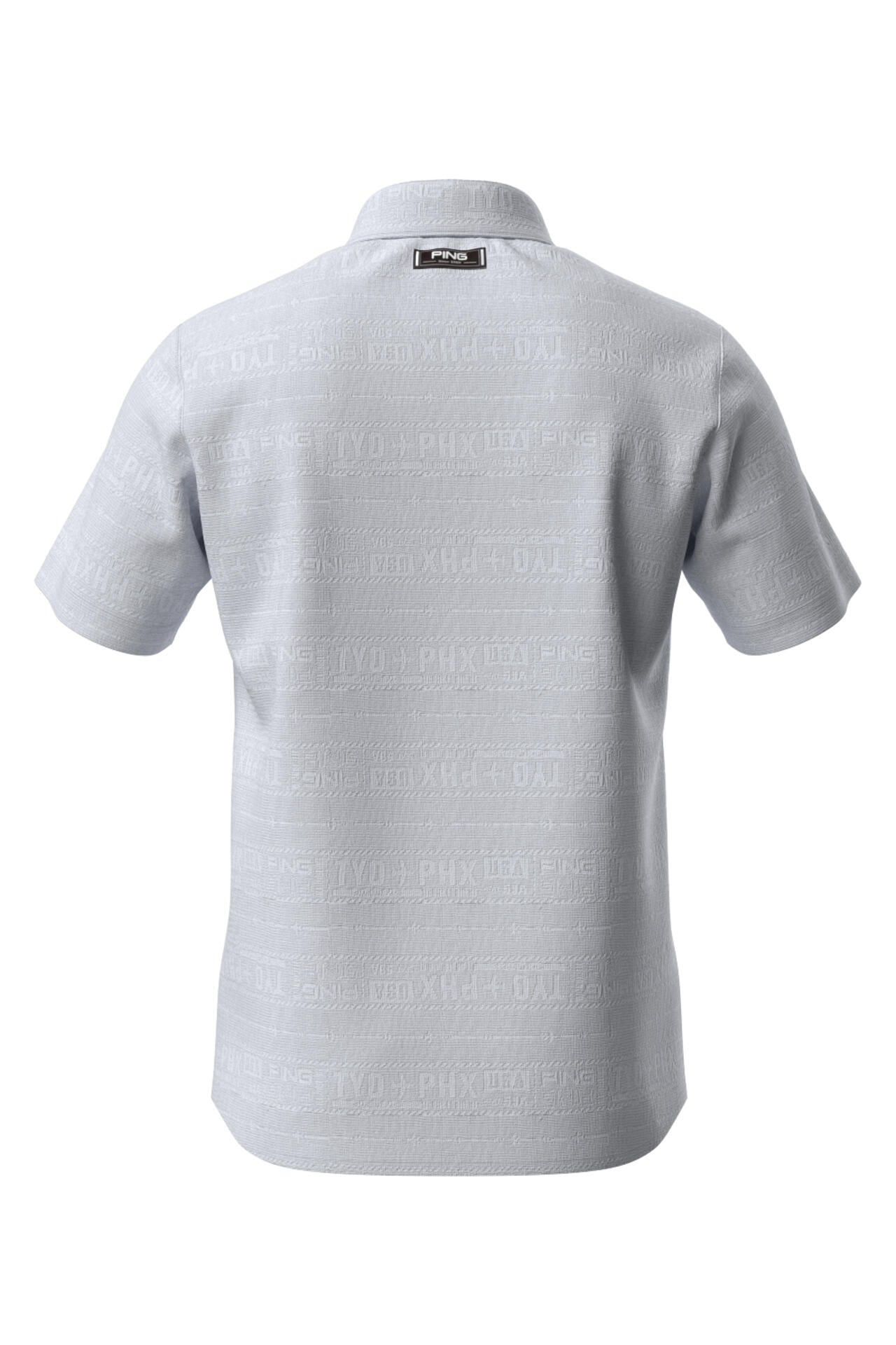 【PING APPAREL】チケット柄ジャガード半袖ポロシャツ <NATIVE> (MENS)