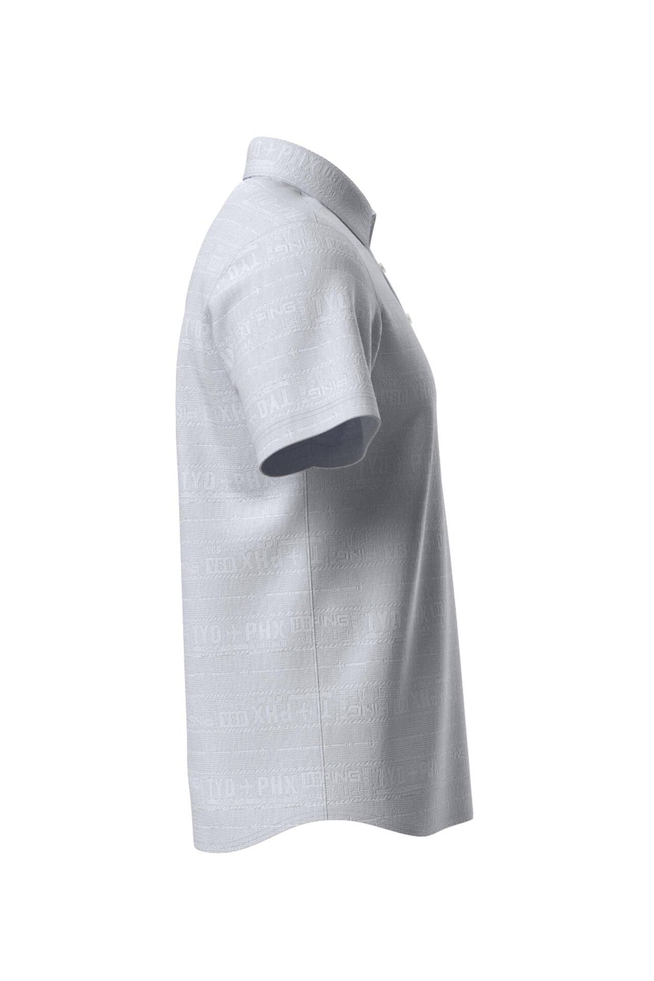 【PING APPAREL】チケット柄ジャガード半袖ポロシャツ <NATIVE> (MENS)