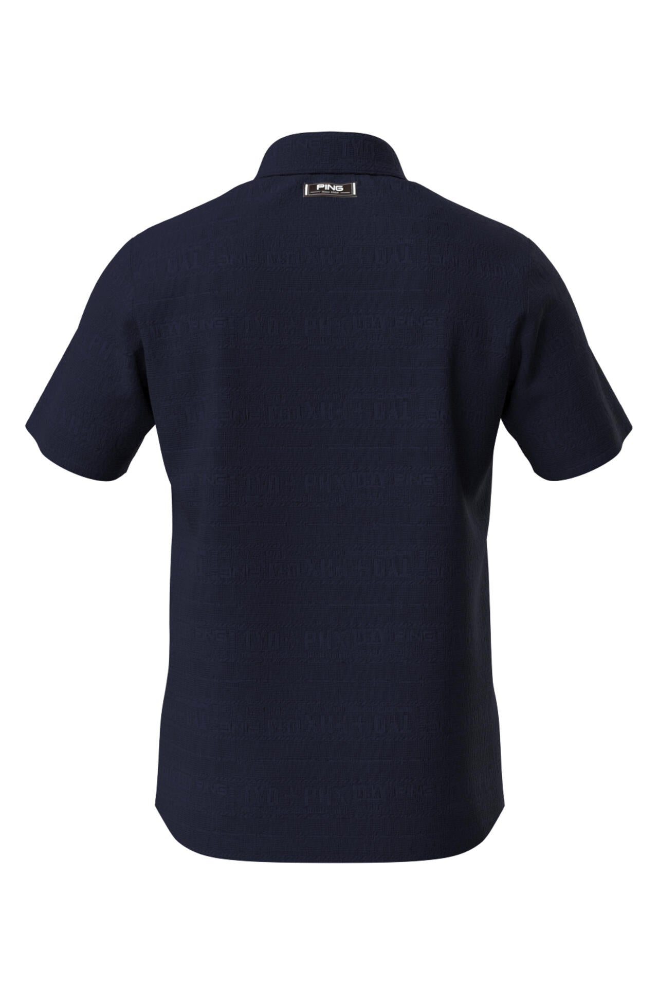 【PING APPAREL】チケット柄ジャガード半袖ポロシャツ <NATIVE> (MENS)