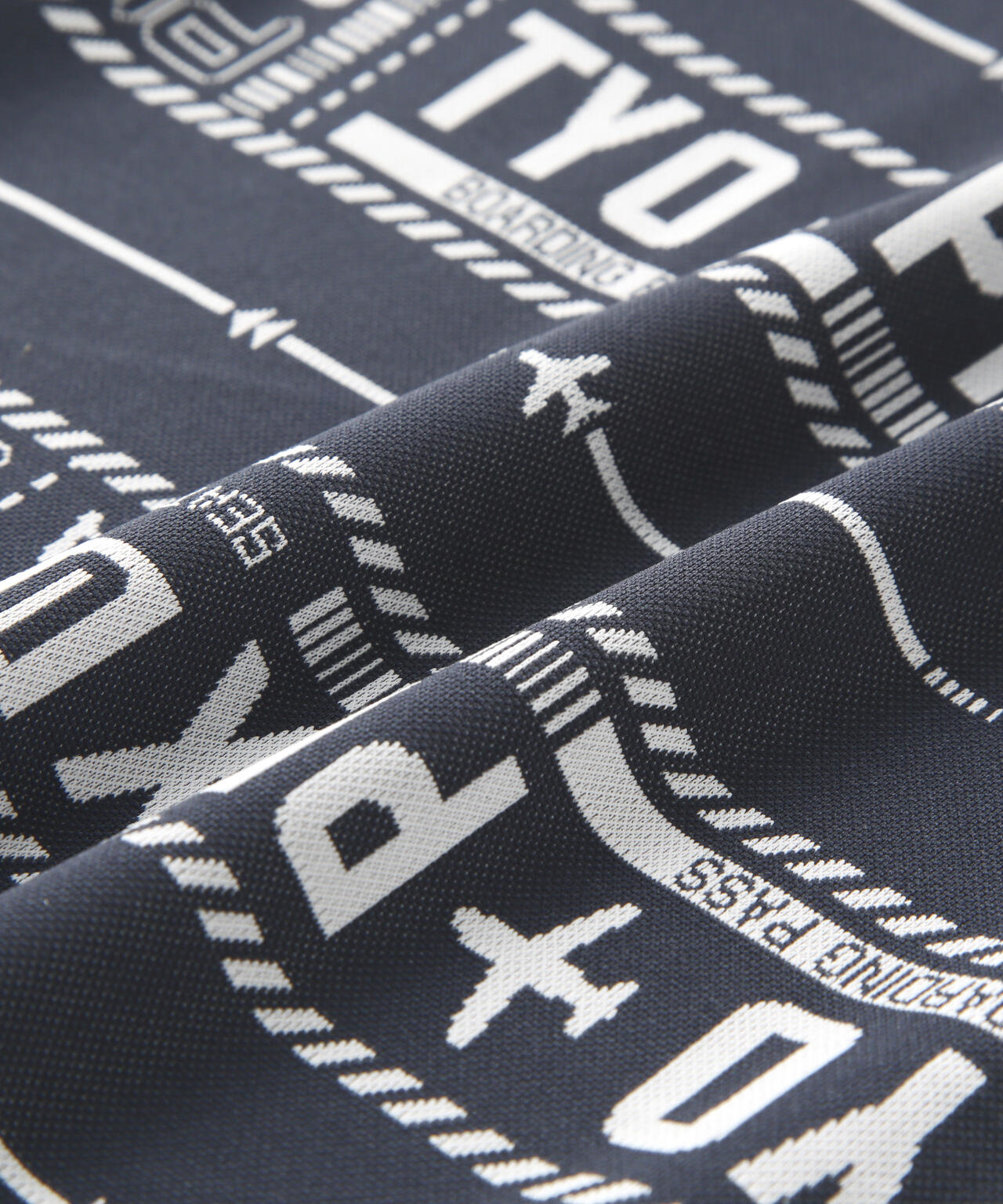【PING APPAREL】チケット柄ジャガード半袖ポロシャツ <NATIVE> (MENS)
