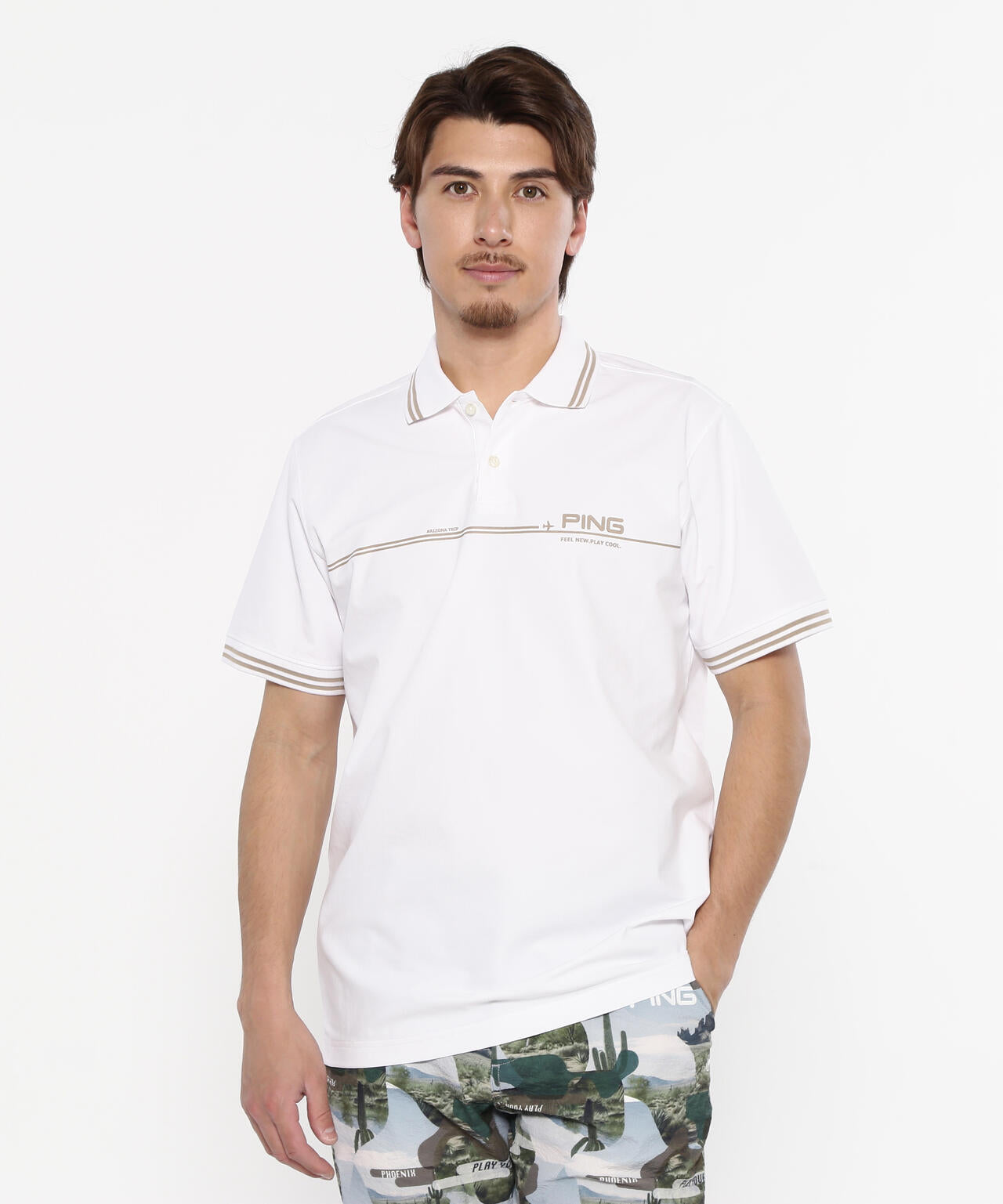 【PING APPAREL】サライテック二重織半袖ポロシャツ <NATIVE> (MENS)