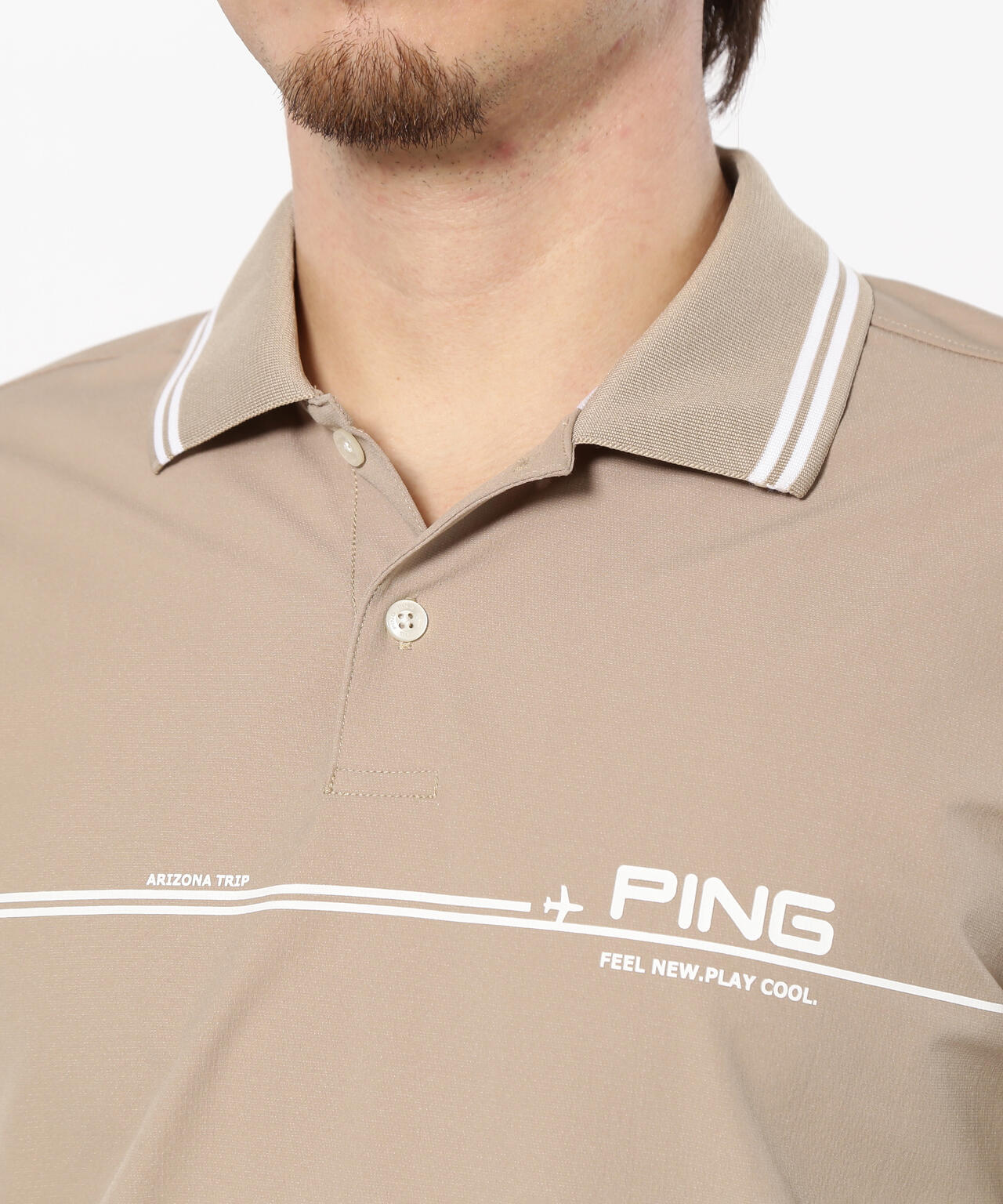 【PING APPAREL】サライテック二重織半袖ポロシャツ <NATIVE> (MENS)