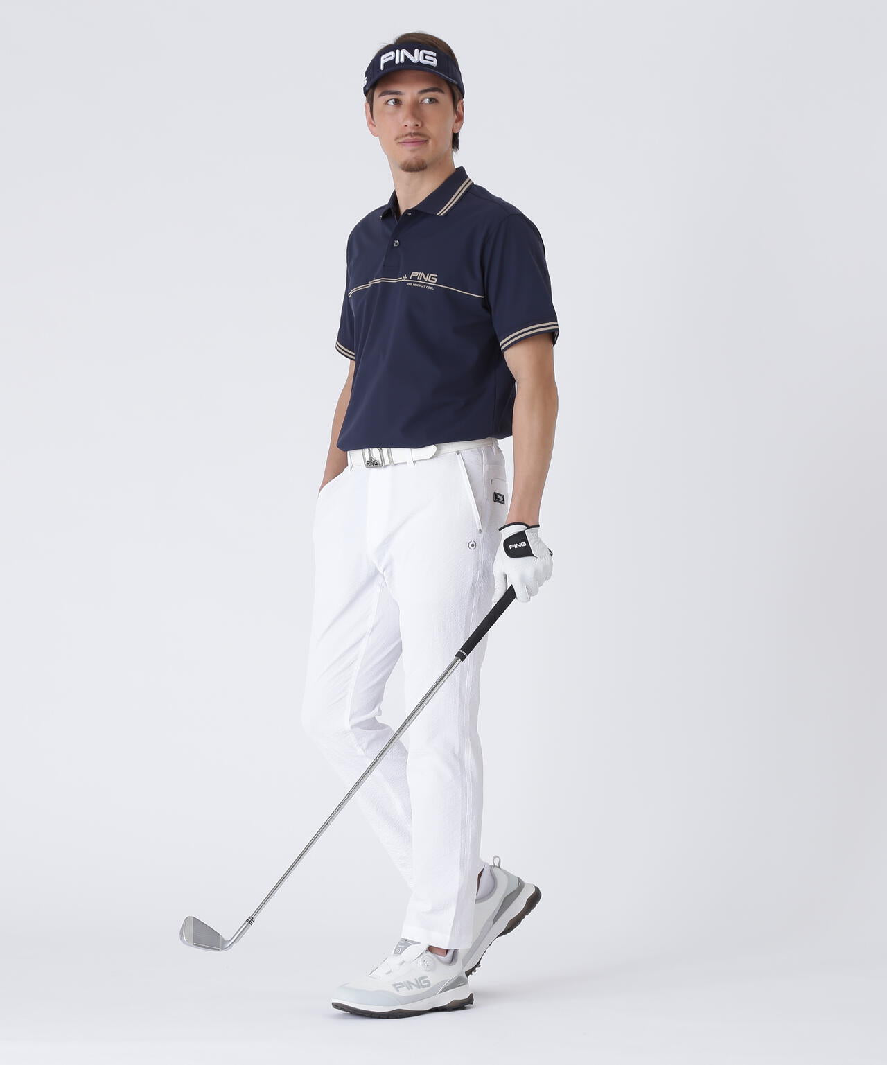 【PING APPAREL】サライテック二重織半袖ポロシャツ <NATIVE> (MENS)
