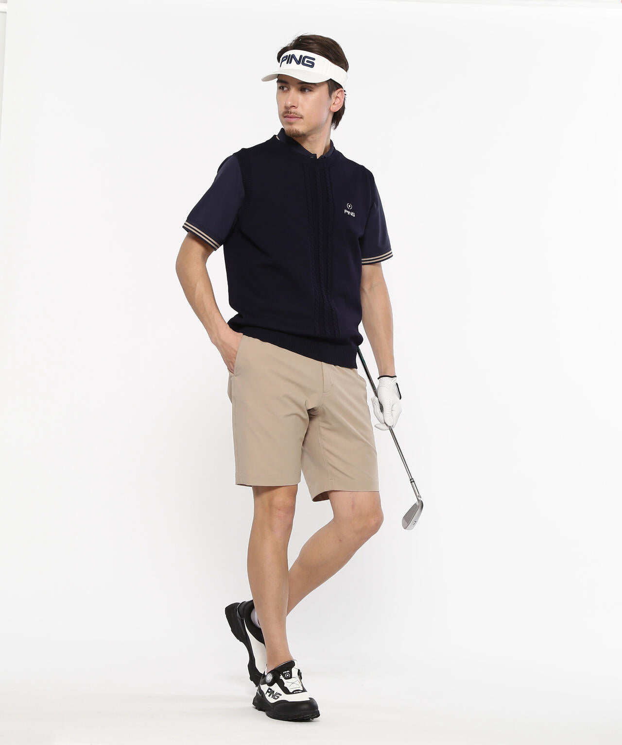 【PING APPAREL】サライテック二重織半袖ポロシャツ <NATIVE> (MENS)