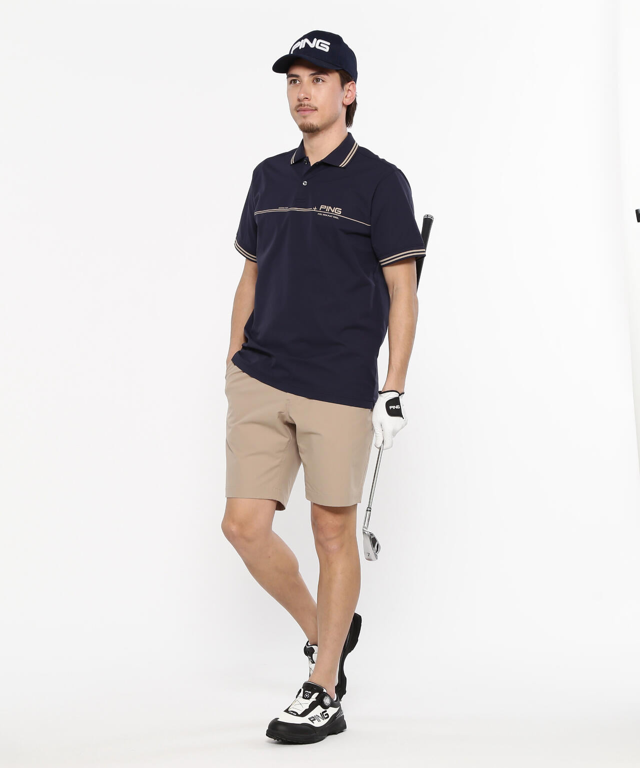 【PING APPAREL】サライテック二重織半袖ポロシャツ <NATIVE> (MENS)