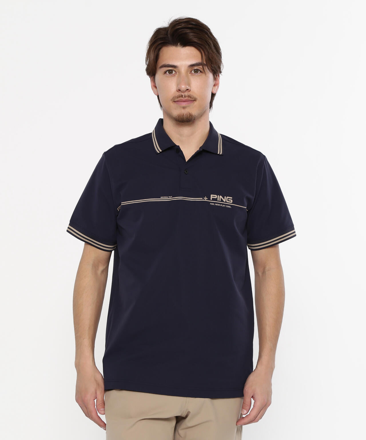 【PING APPAREL】サライテック二重織半袖ポロシャツ <NATIVE> (MENS)