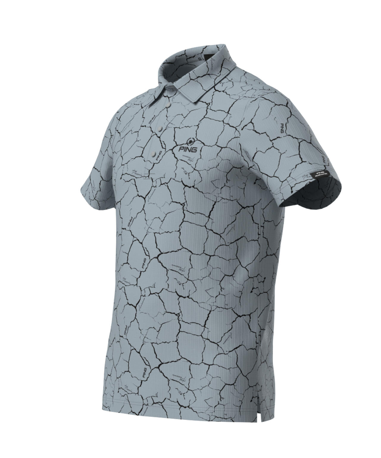 【PING APPAREL】総柄プリント 半袖ポロシャツ <PERFORMANCE> (MENS)