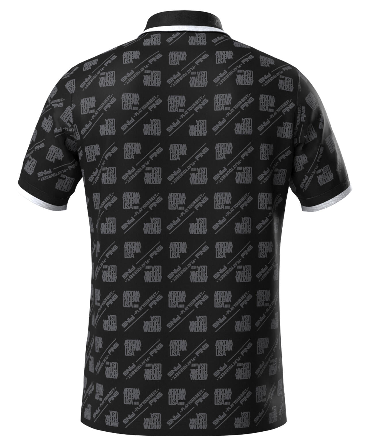 【PING APPAREL】バイアスロゴジャガード 半袖ポロシャツ <PERFORMANCE> (MENS)
