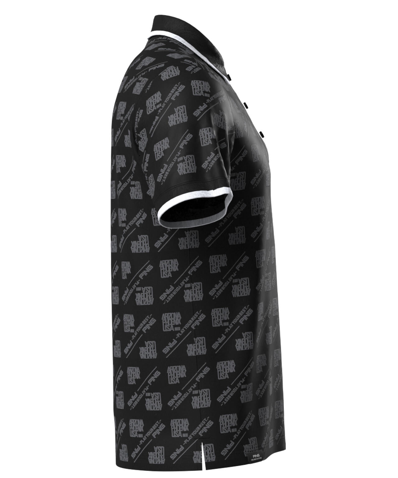 【PING APPAREL】バイアスロゴジャガード 半袖ポロシャツ <PERFORMANCE> (MENS)