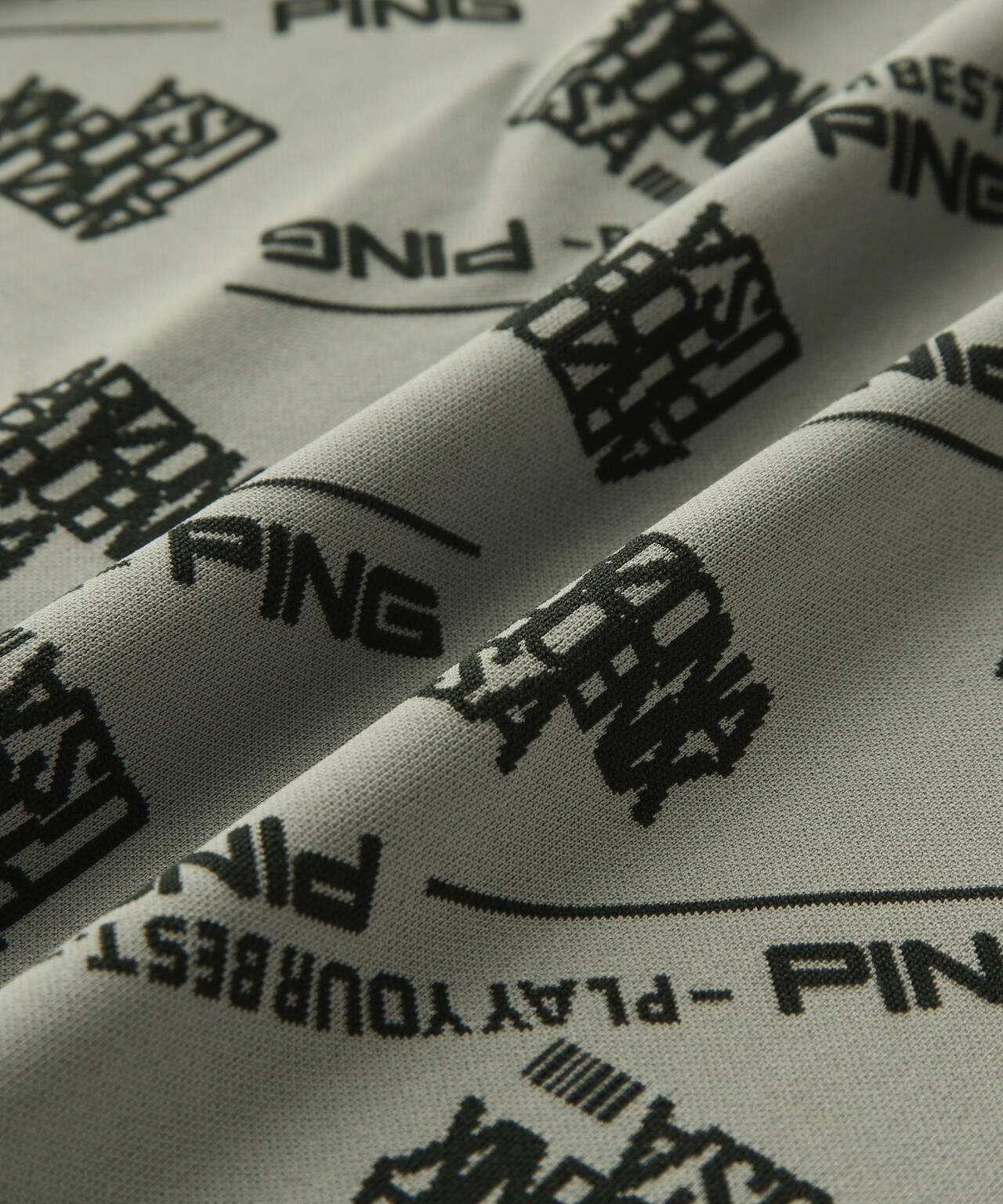 【PING APPAREL】バイアスロゴジャガード 半袖ポロシャツ <PERFORMANCE> (MENS)