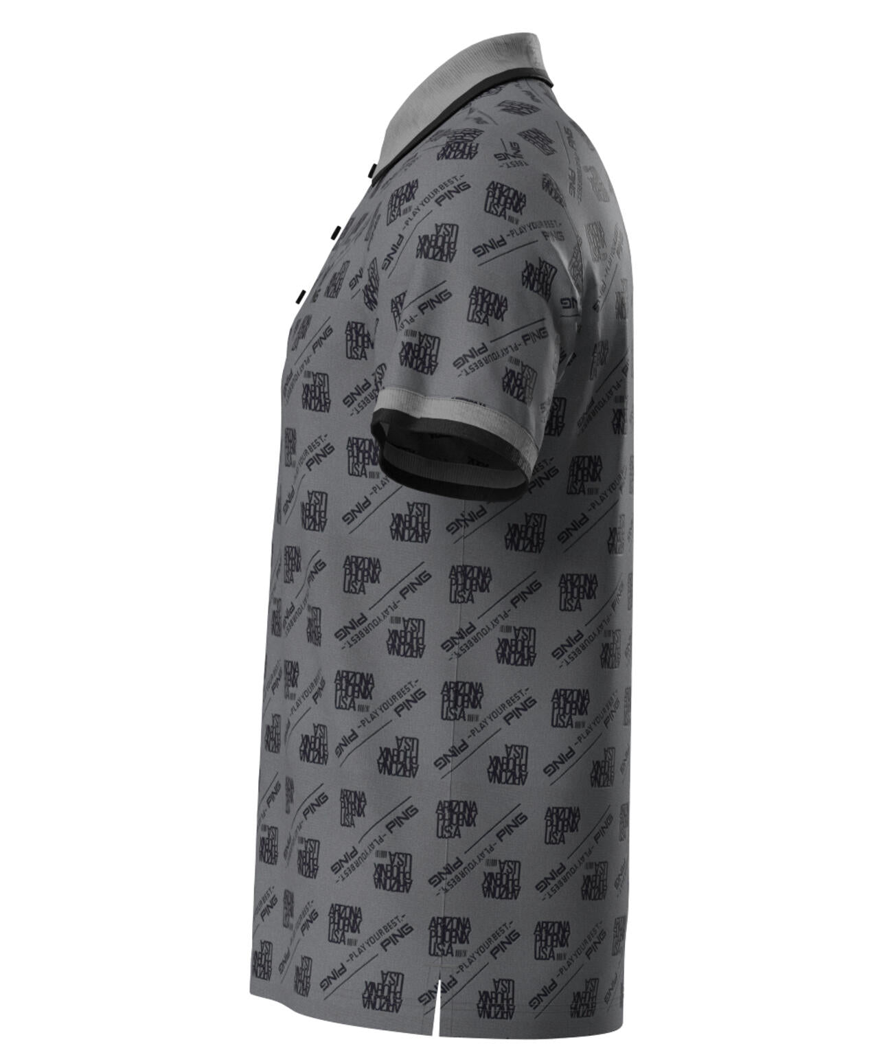 【PING APPAREL】バイアスロゴジャガード 半袖ポロシャツ <PERFORMANCE> (MENS)