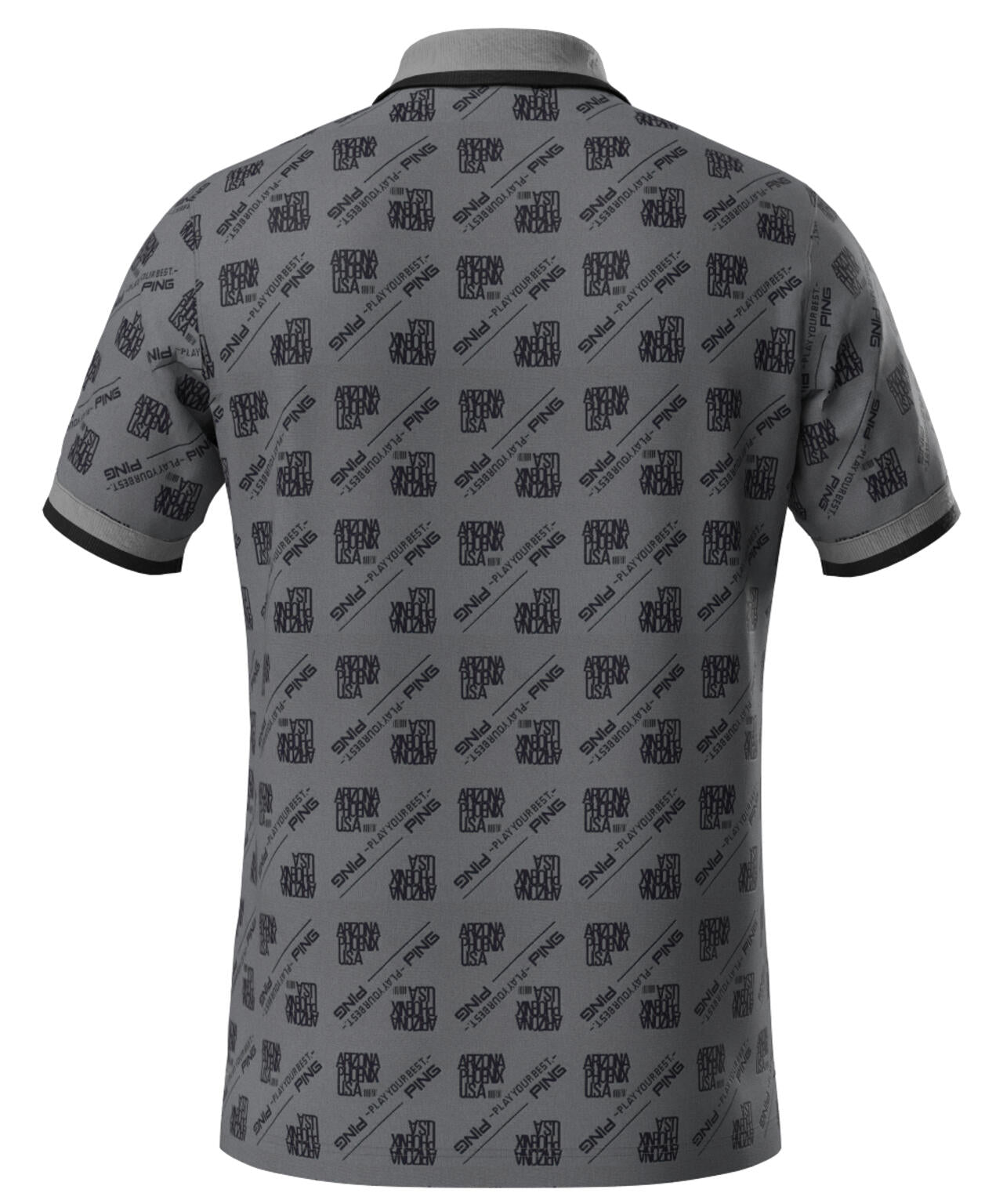 【PING APPAREL】バイアスロゴジャガード 半袖ポロシャツ <PERFORMANCE> (MENS)