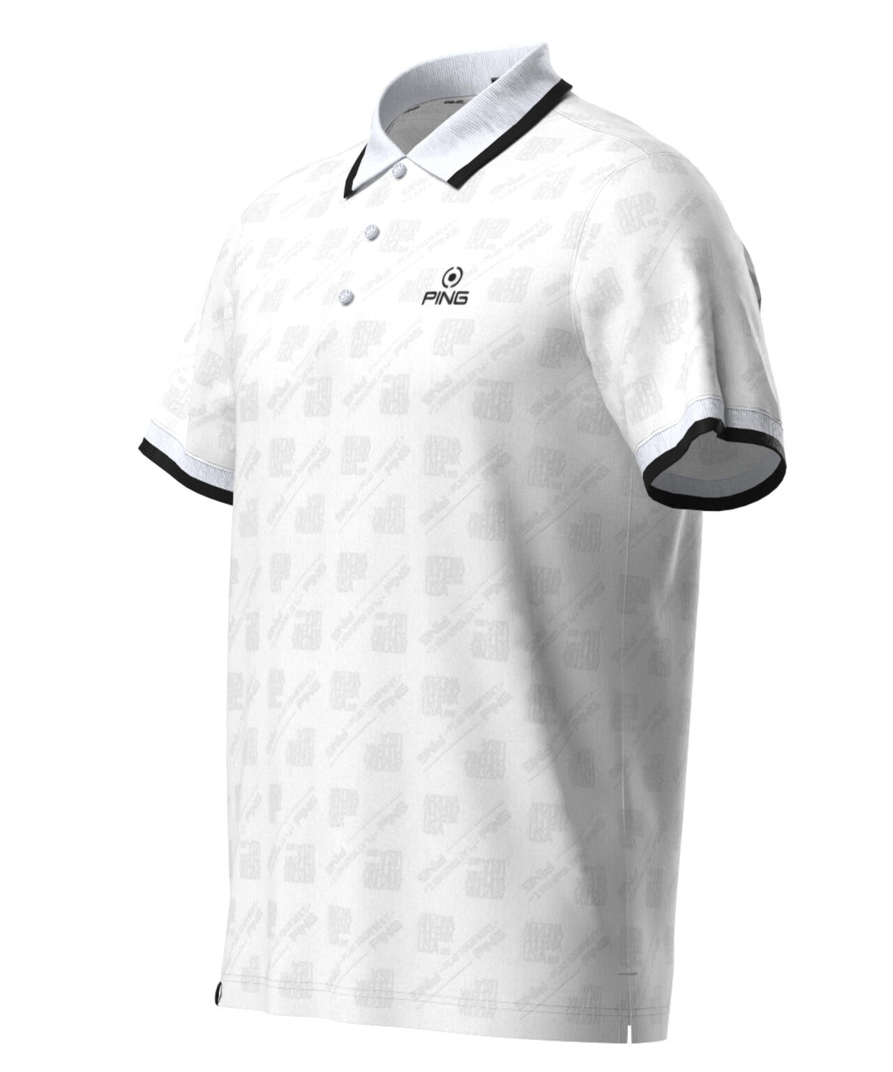 【PING APPAREL】バイアスロゴジャガード 半袖ポロシャツ <PERFORMANCE> (MENS)