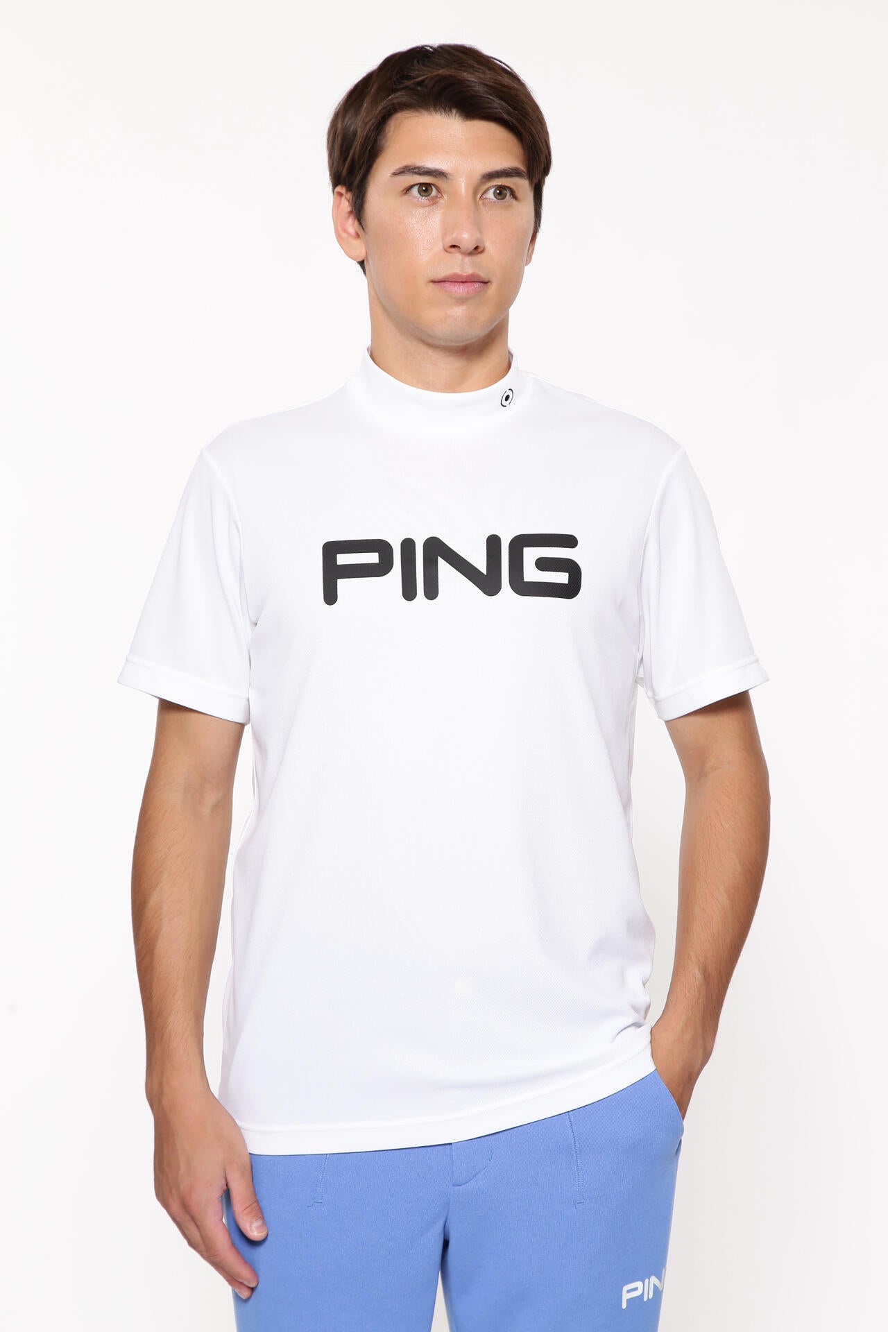 【PING APPAREL】ダブルメッシ半袖ハイネックカットソー <EARLY SPRING> (MENS)