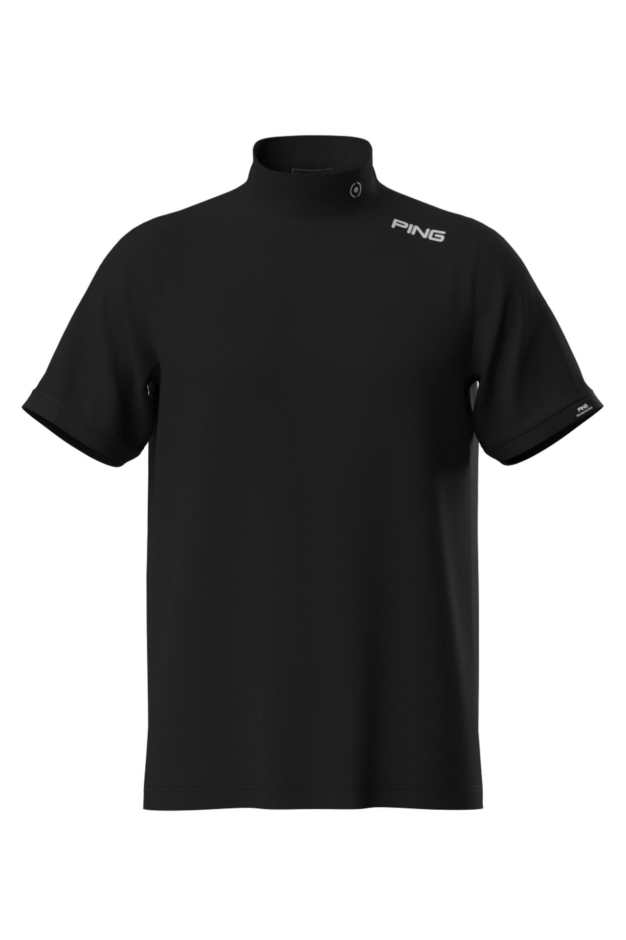【PING APPAREL】メッシュパネルジャガード半袖ハイネックカットソー <PERFORMANCE> (MENS)