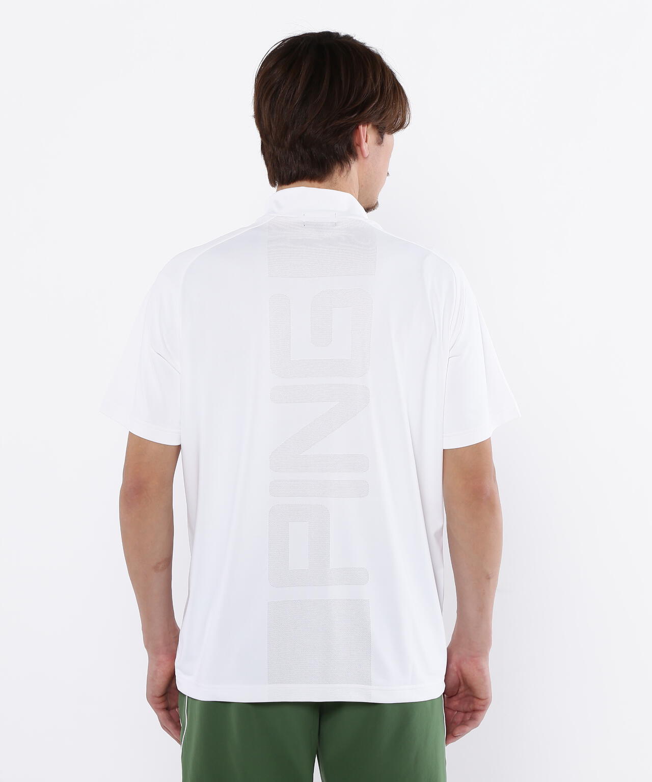 【PING APPAREL】メッシュパネルジャガード半袖ハイネックカットソー <PERFORMANCE> (MENS)