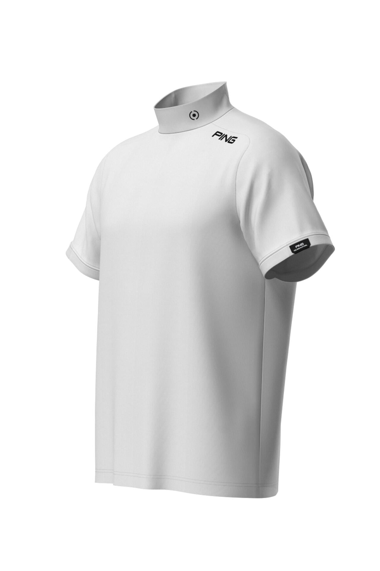 【PING APPAREL】メッシュパネルジャガード半袖ハイネックカットソー <PERFORMANCE> (MENS)