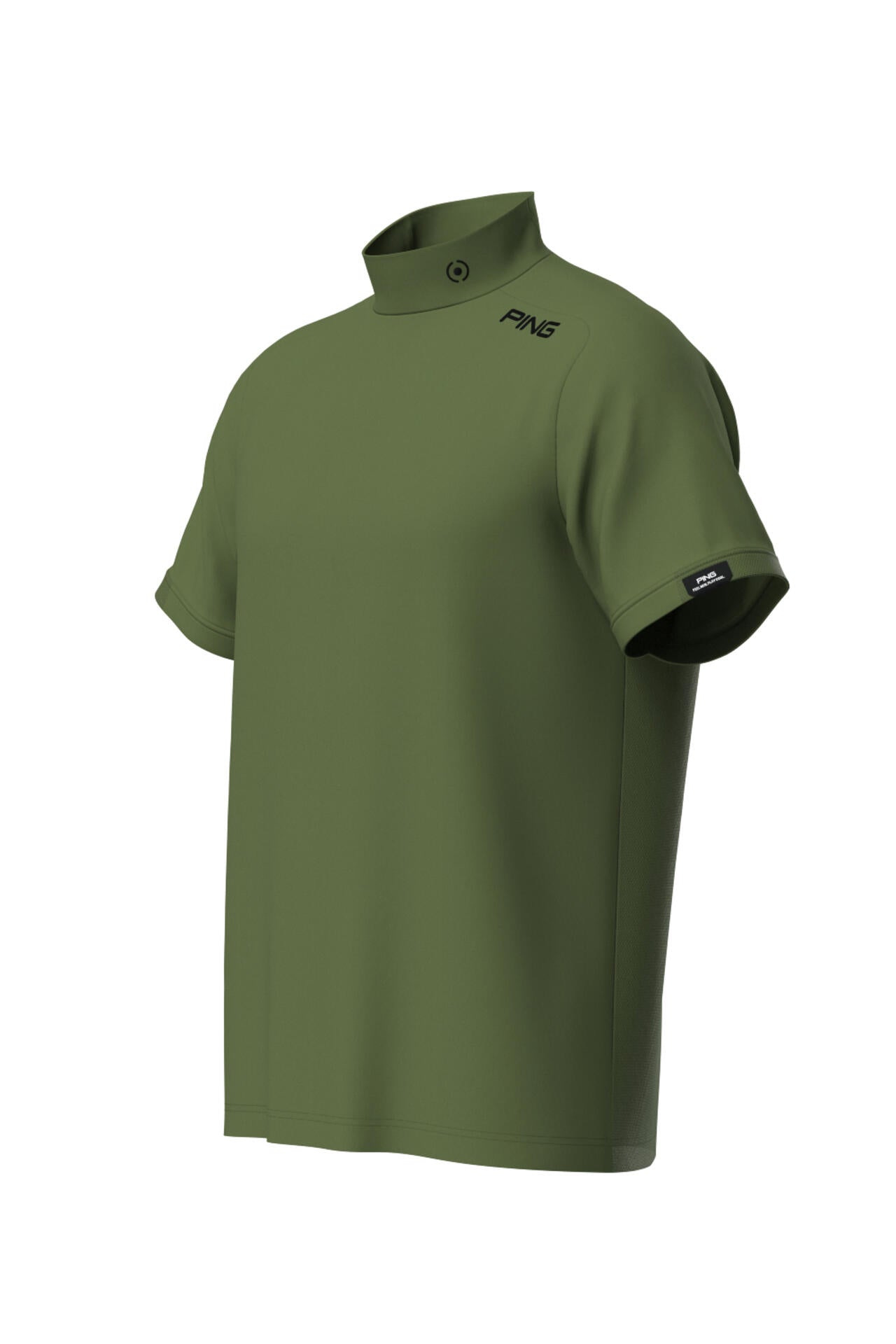 【PING APPAREL】メッシュパネルジャガード半袖ハイネックカットソー <PERFORMANCE> (MENS)
