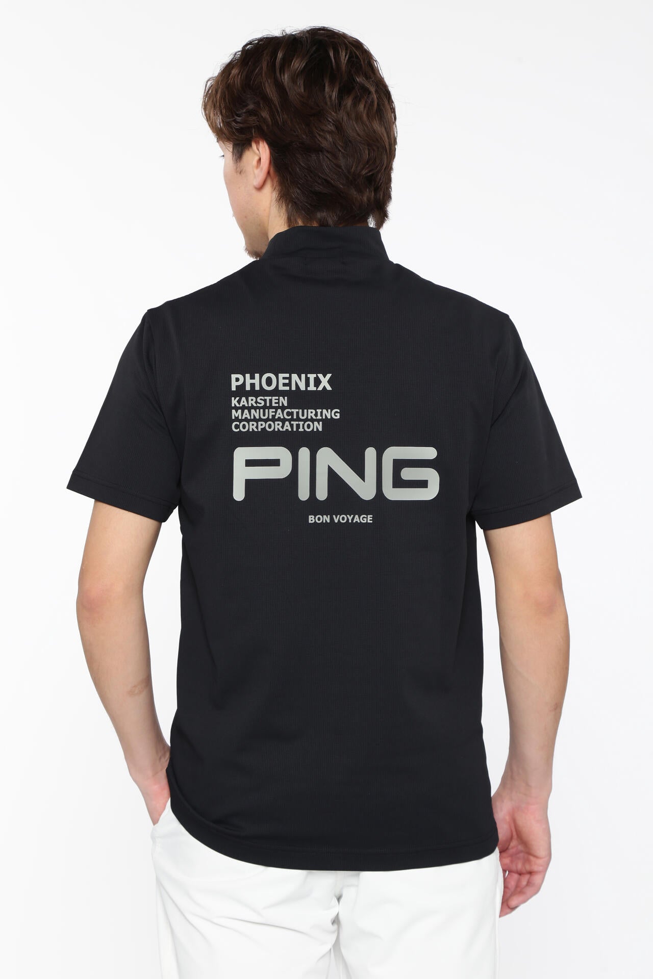 【PING APPAREL】エコブルー半袖ハイネックシャツ <PERFORMANCE> (MENS)