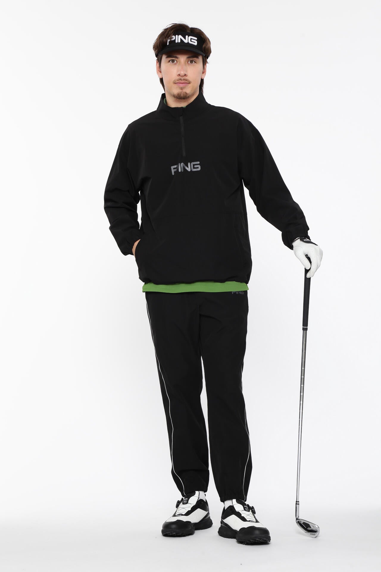 【PING APPAREL】エコブルー半袖ハイネックシャツ <PERFORMANCE> (MENS)