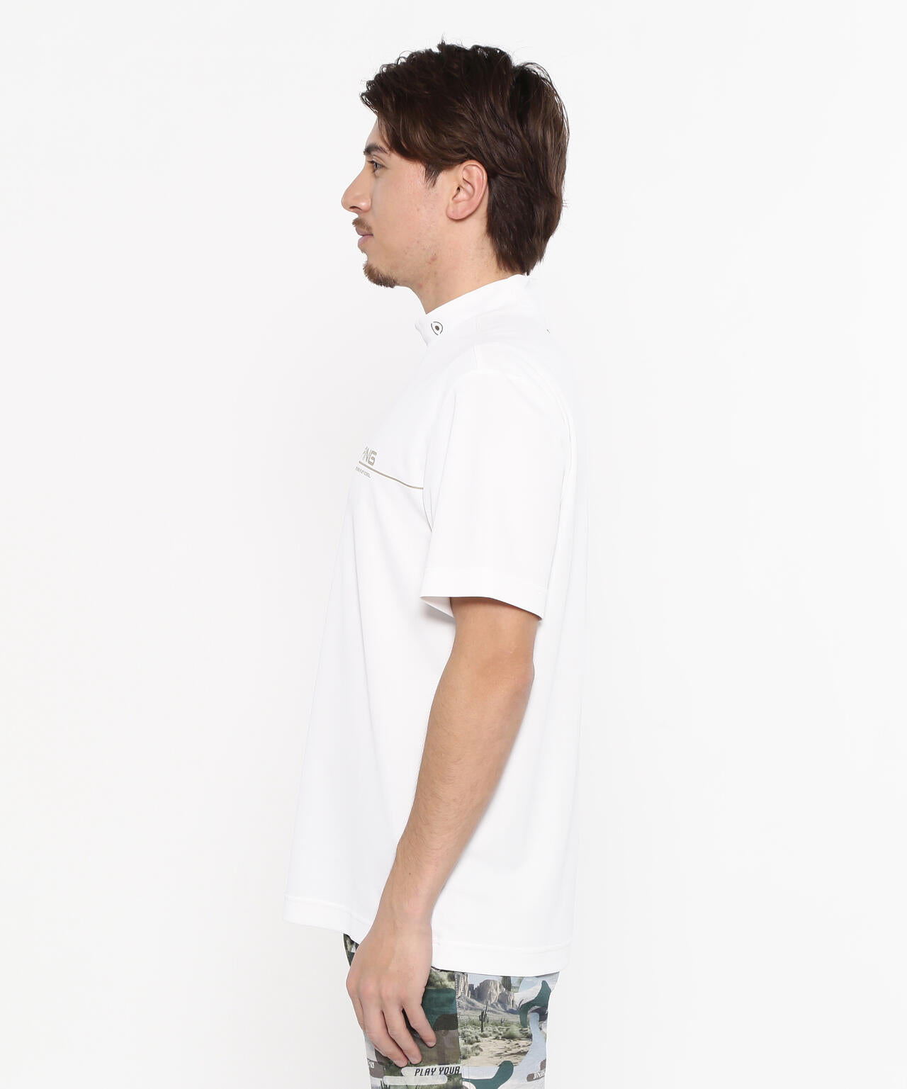 【PING APPAREL】カノコ 半袖ハイネックシャツ <NATIVE> (MENS)