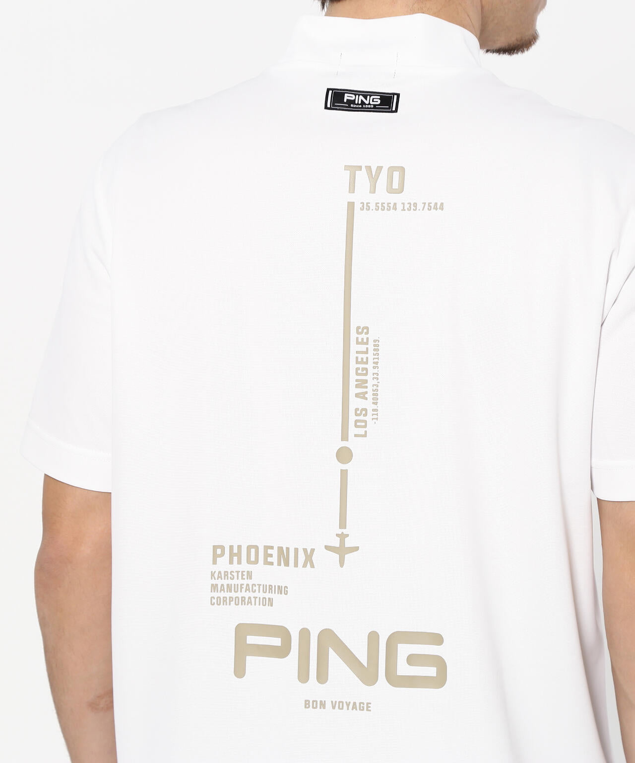 【PING APPAREL】カノコ 半袖ハイネックシャツ <NATIVE> (MENS)