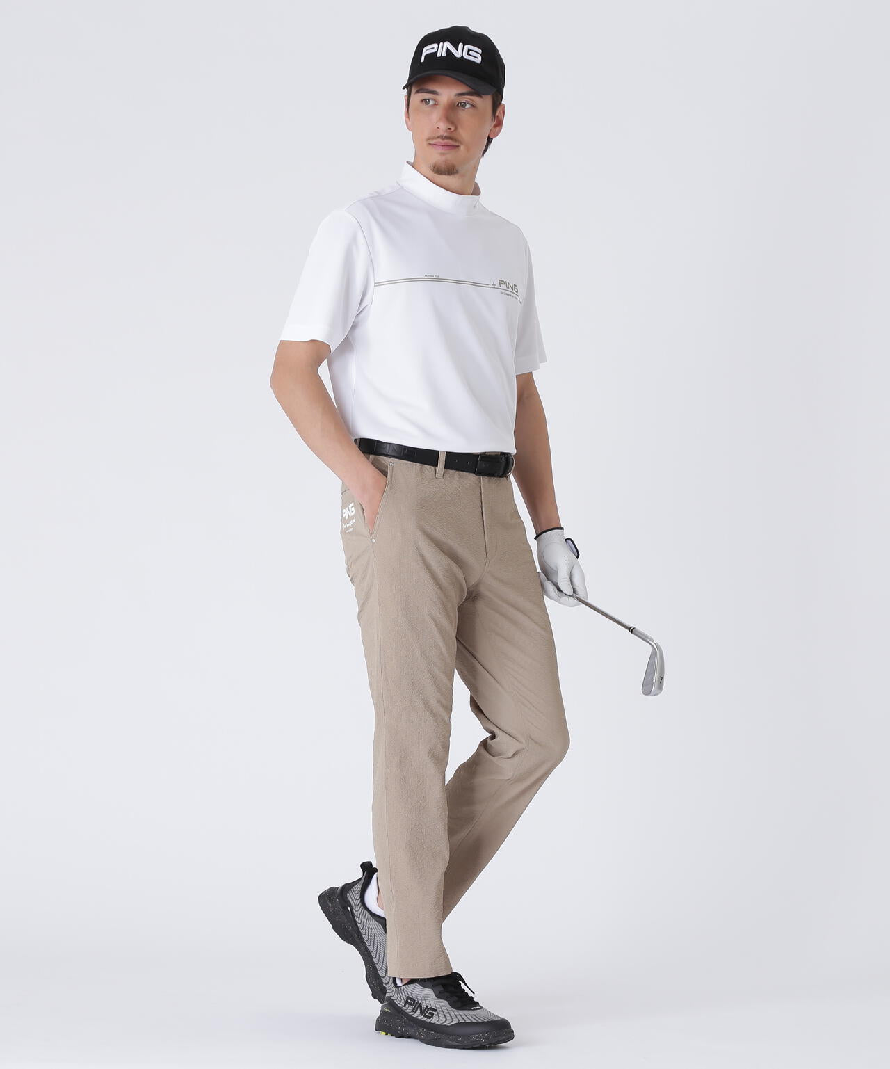 【PING APPAREL】カノコ 半袖ハイネックシャツ <NATIVE> (MENS)