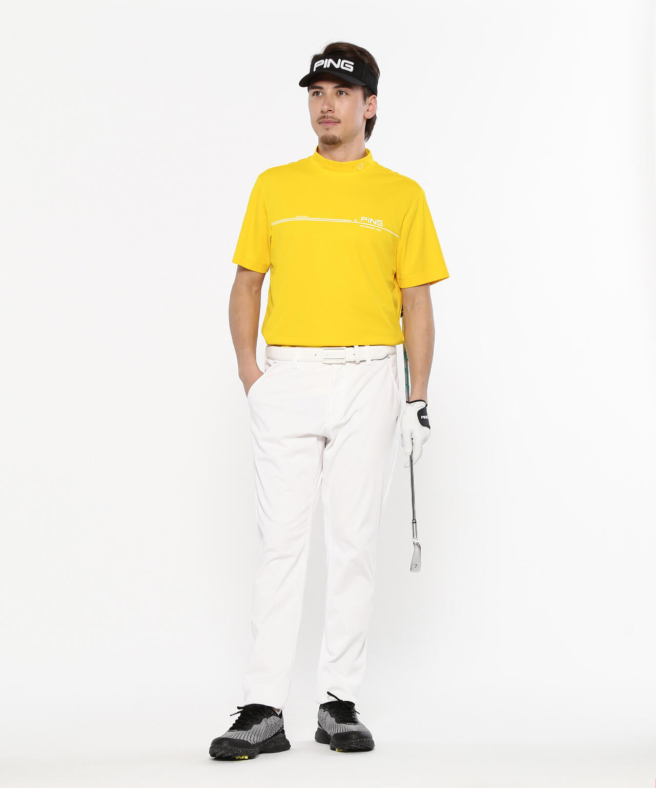 【PING APPAREL】カノコ 半袖ハイネックシャツ <NATIVE> (MENS)